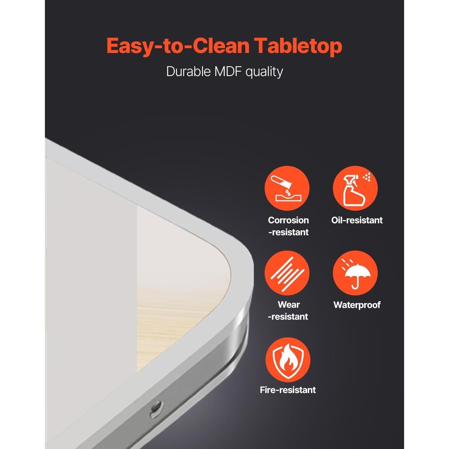 Mesa de Camping Plegable VEVOR 61x41 cm Ajustable Plata