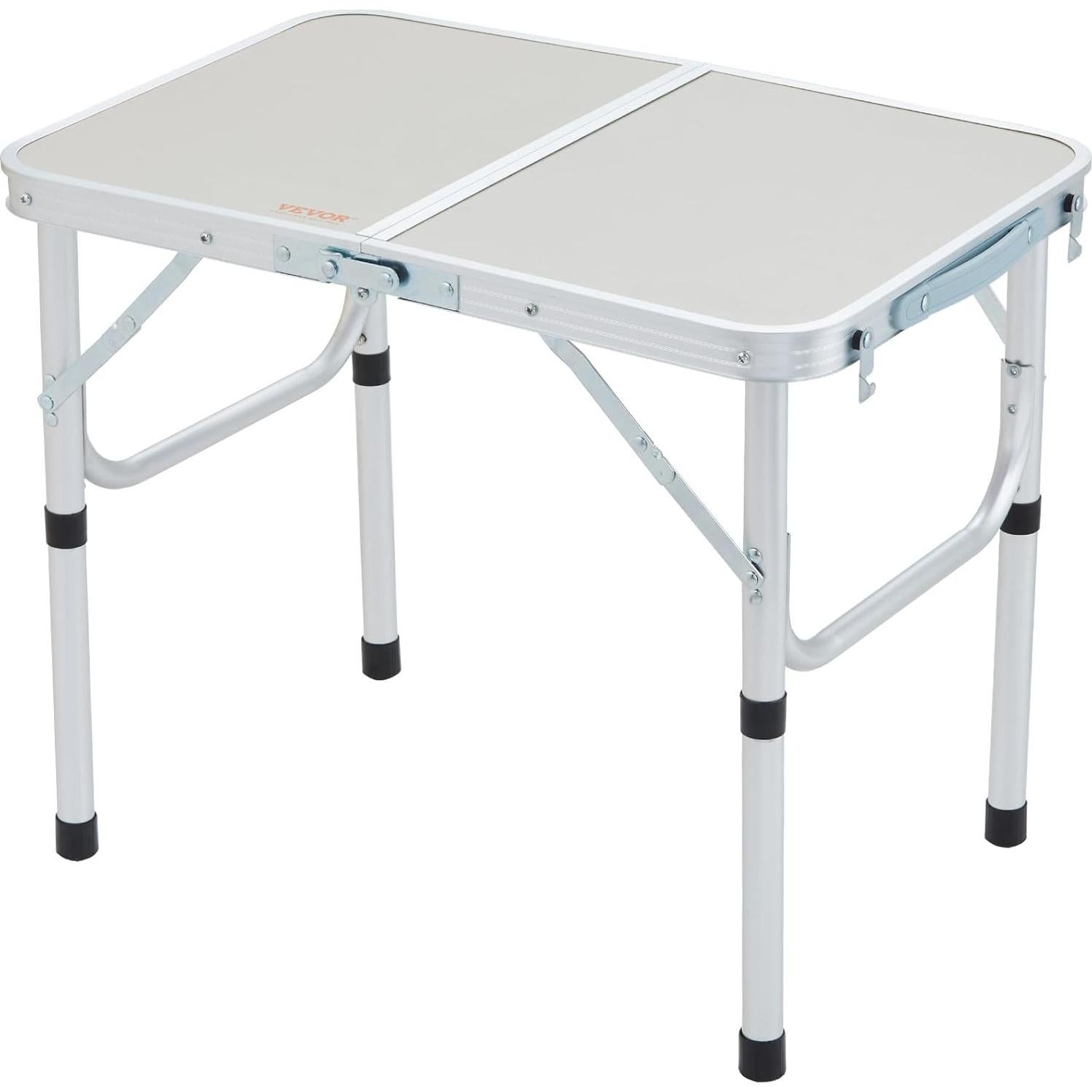 Mesa de Camping Plegable VEVOR 61x41 cm Ajustable Plata