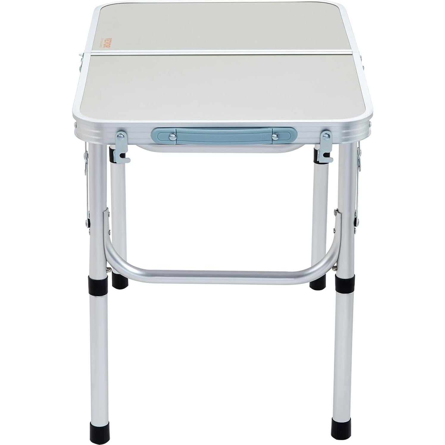 Mesa de Camping Plegable VEVOR 61x41 cm Ajustable Plata