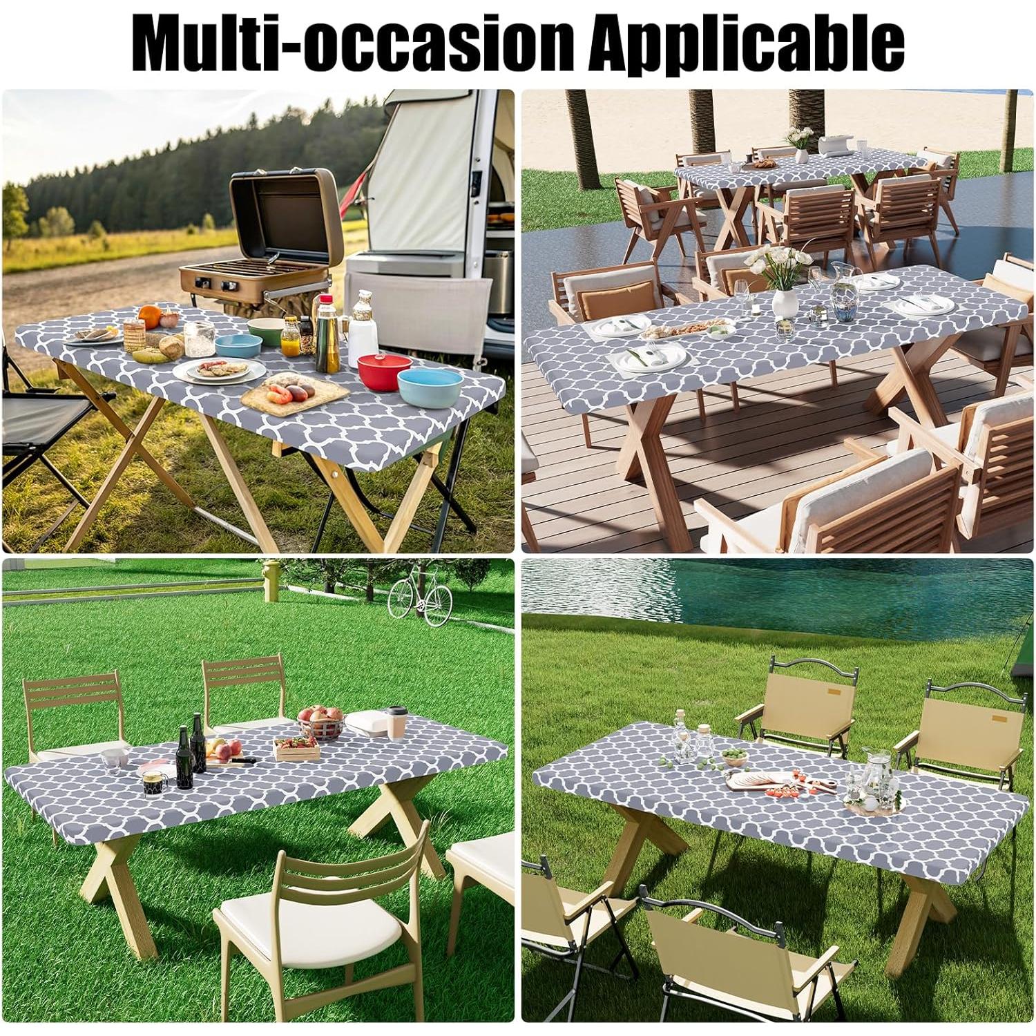 Mantel Rectangular Impermeable Smiry 2 Piezas 76.2x182.9 cm Gris