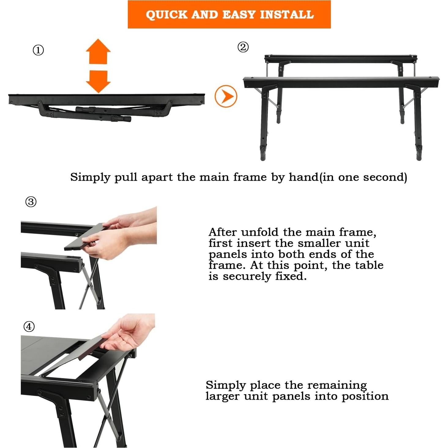 Mesa de Camping Plegable Dueecasebit DUT001 Aluminio 181 kg