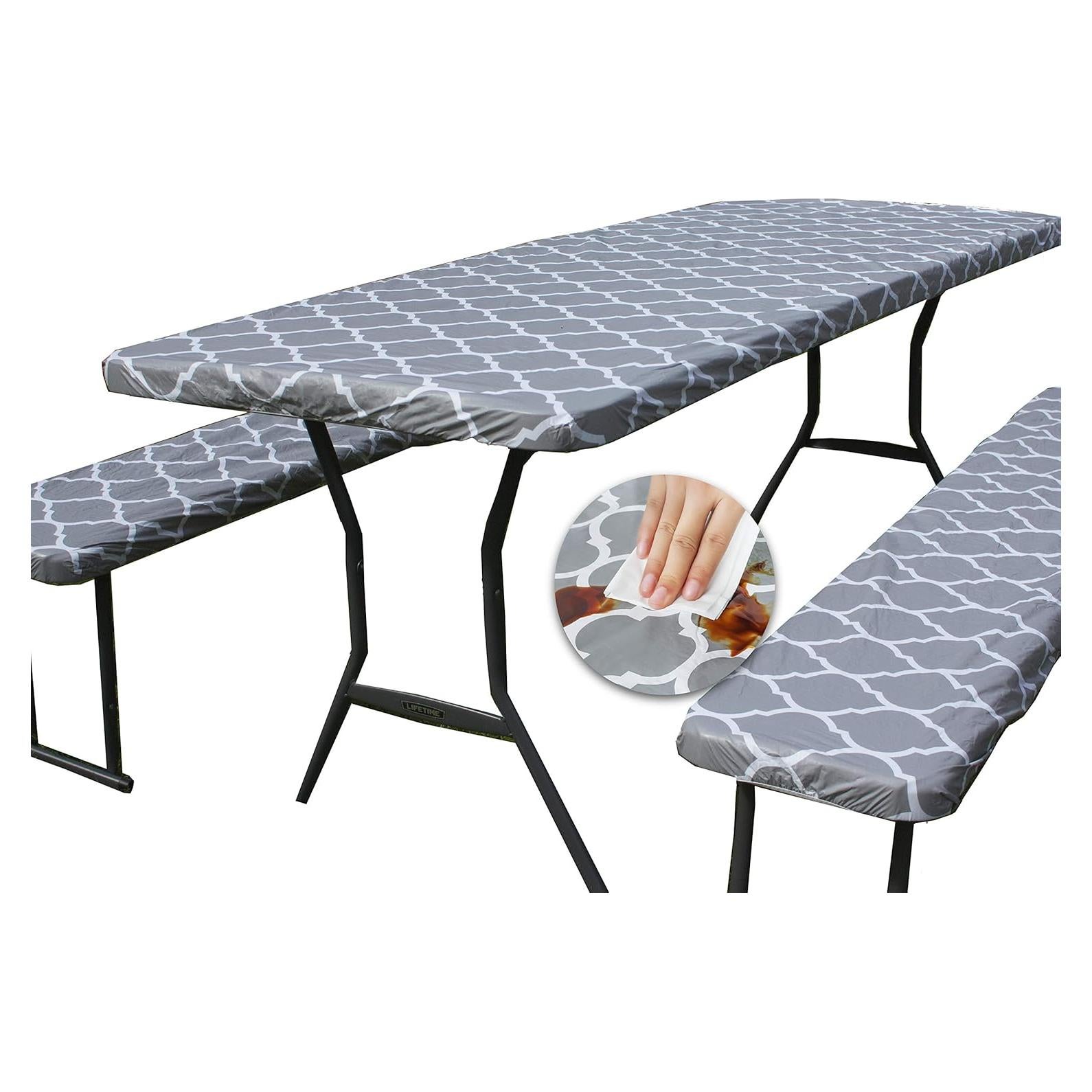 Mantel Rectangular de Vinilo Rally Home Goods 3 Piezas 76x183 cm