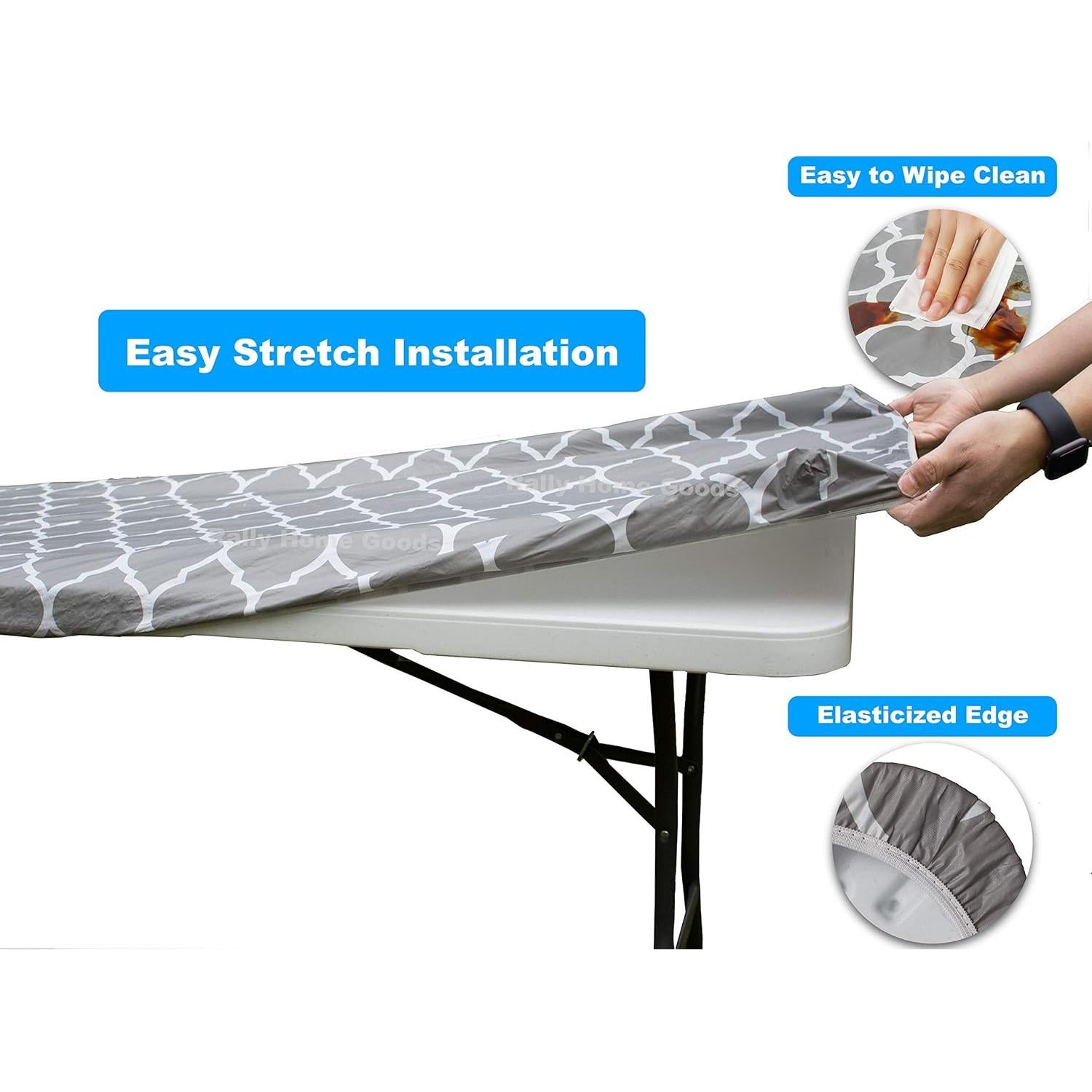 Mantel Rectangular de Vinilo Rally Home Goods 3 Piezas 76x183 cm