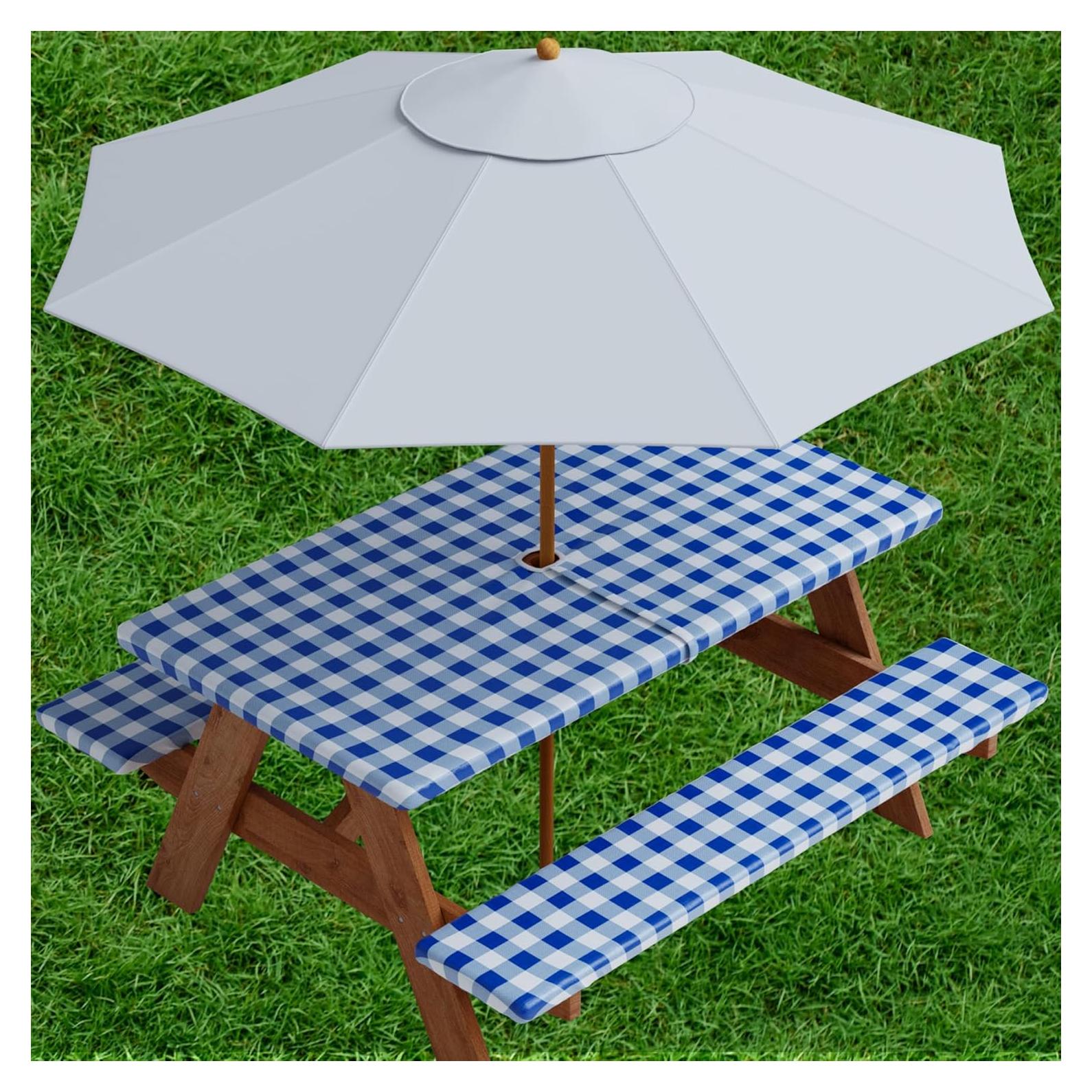 Cubierta de Mantel Ajustada Sorfey 76.2x243.8 cm Azul