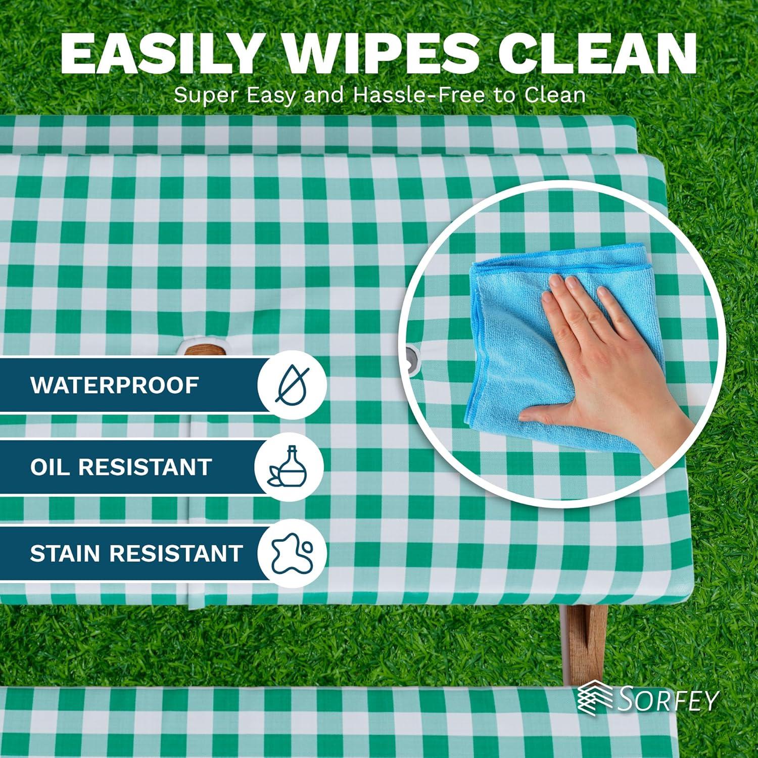 Cubierta de Mantel Ajustada Sorfey 76.2x243.8 cm Azul