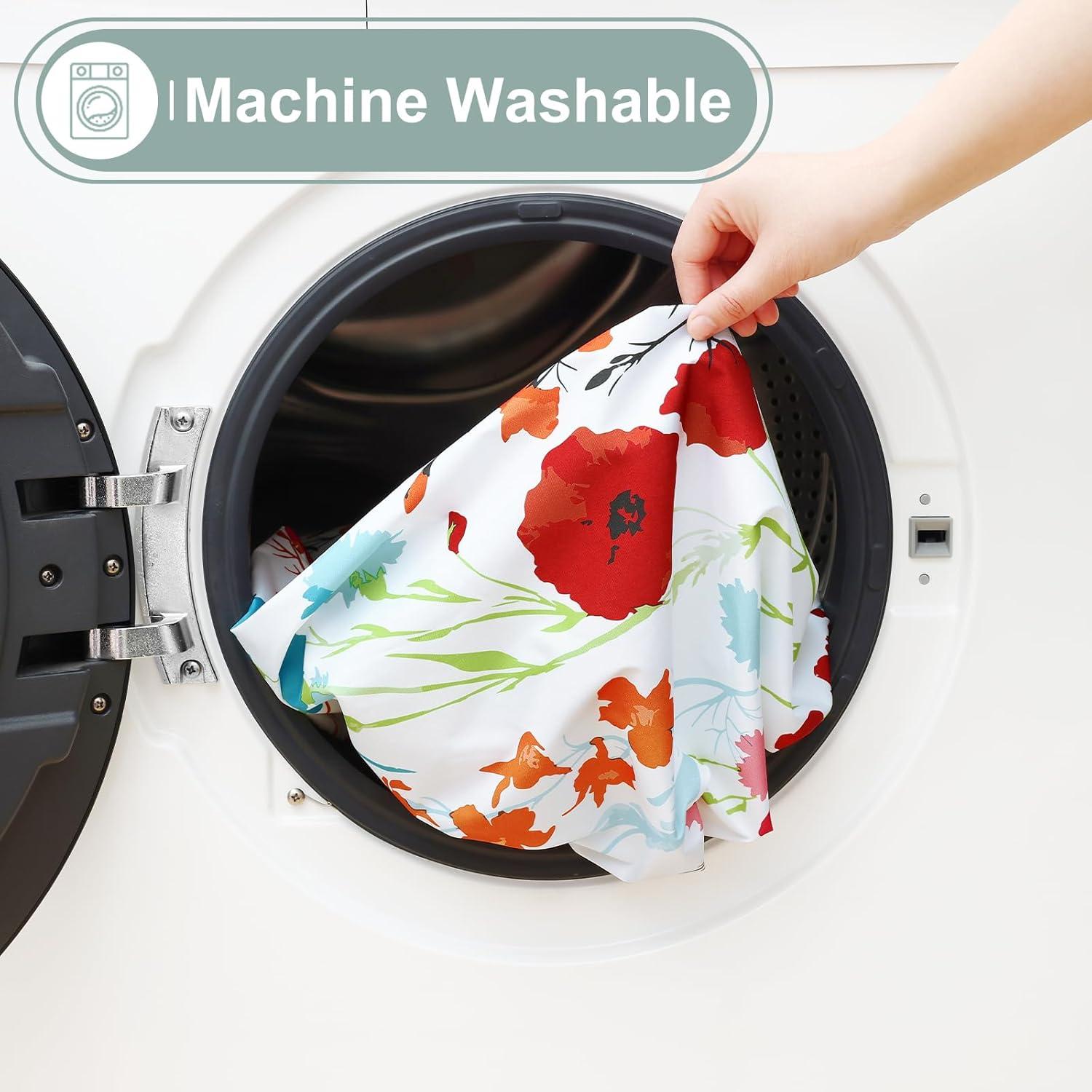 misaya Picnic Table Cover with Bench Cover, Waterproof Elastic Fitted Tablecloth for 6 Foot Tables, Rectangle Washable Polyester Fabric Tablecloths for Picnic, Camping, Outdoor (Flower, 30" x 72")