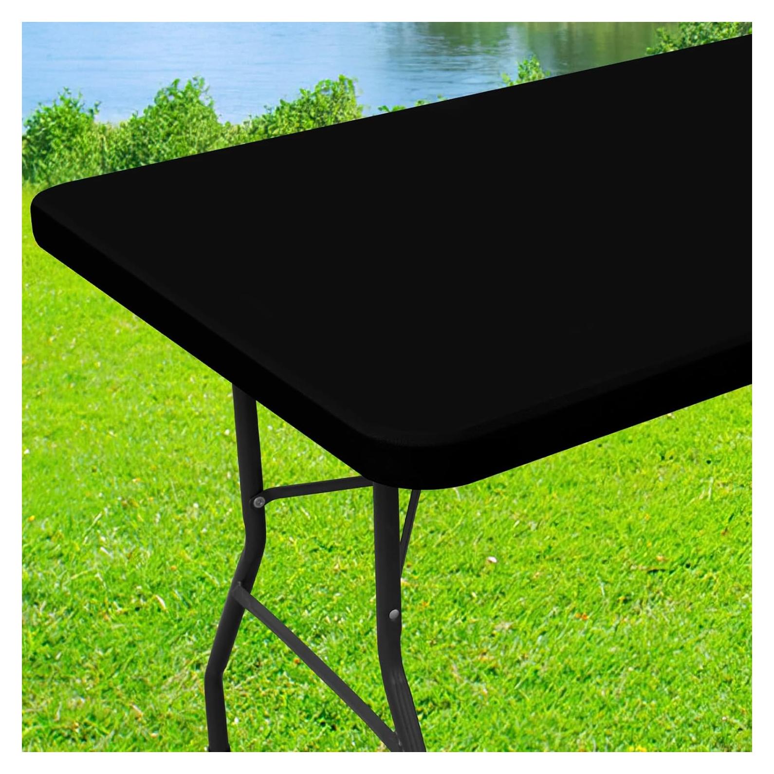 Mantel Rectangular Elástico Moosfor 182.9x76.2cm Negro