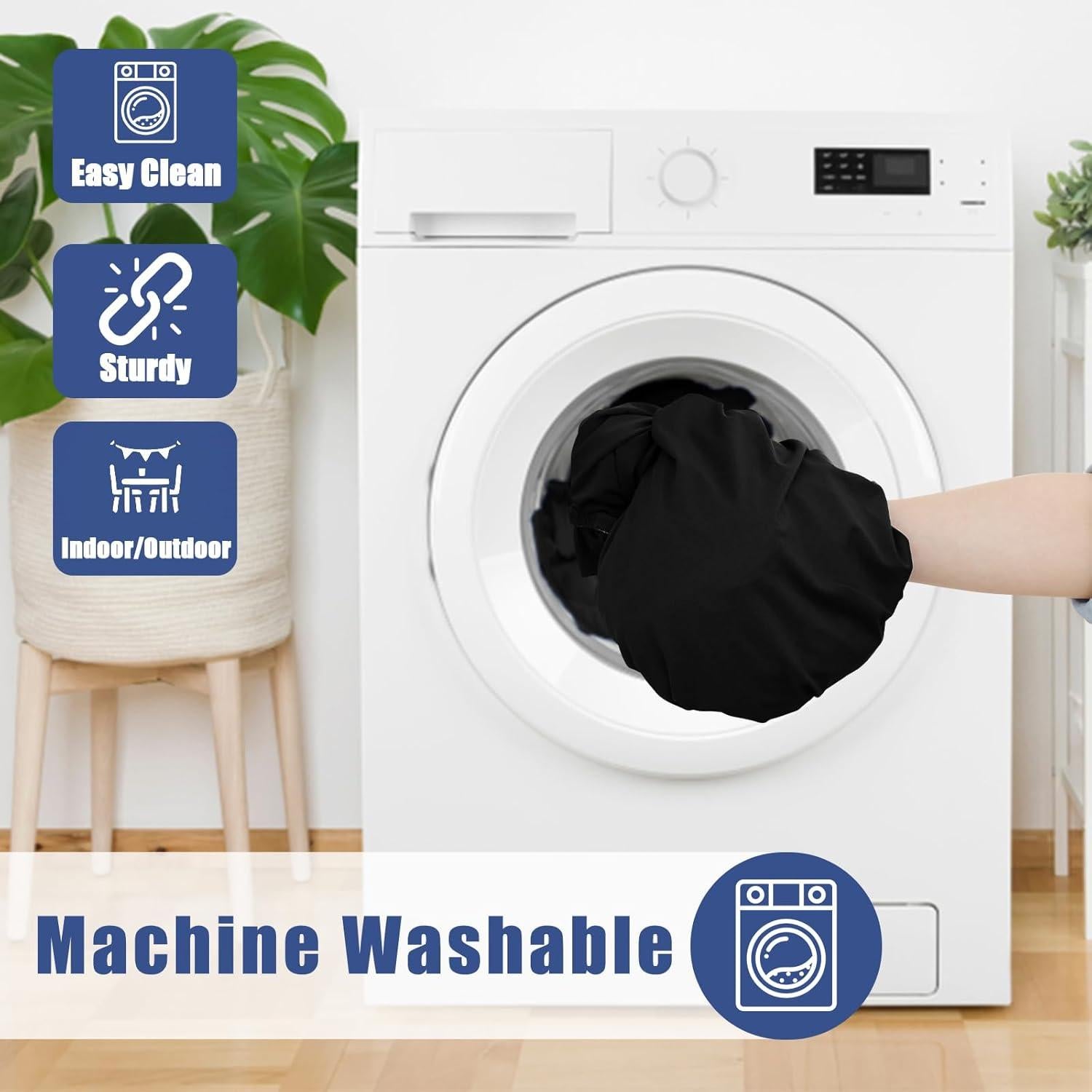 Mantel Rectangular Elástico Moosfor 182.9x76.2cm Negro