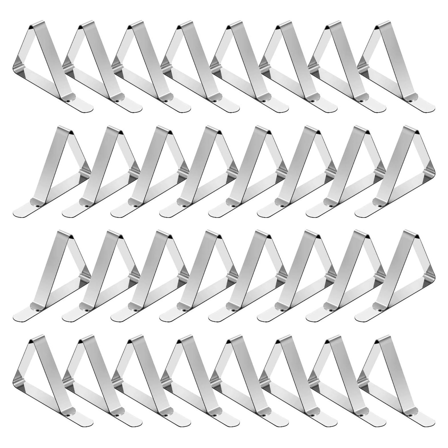 Clips para Manteles TriPole 32 Piezas Acero Inoxidable Reutilizables