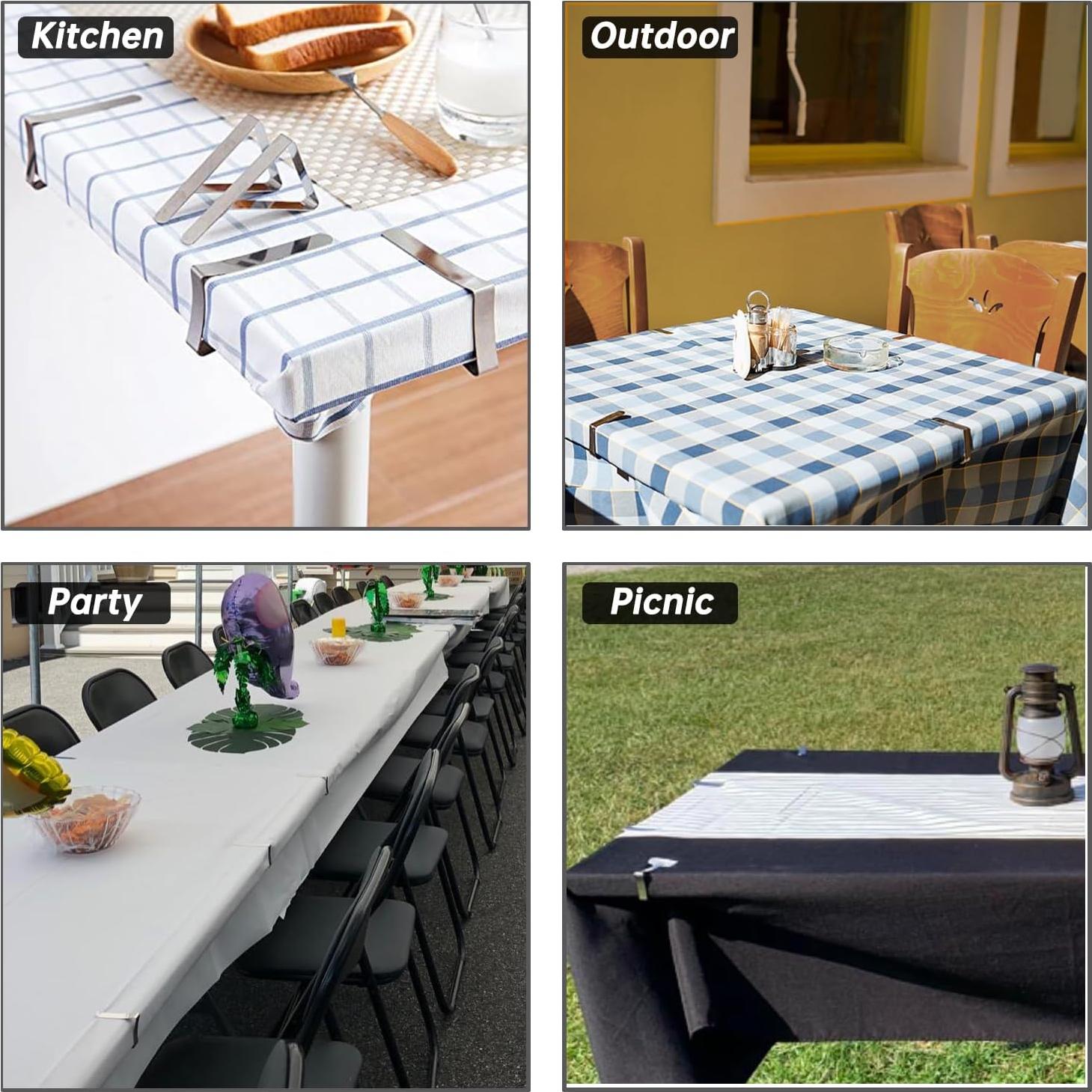 Clips para Manteles TriPole 32 Piezas Acero Inoxidable Reutilizables