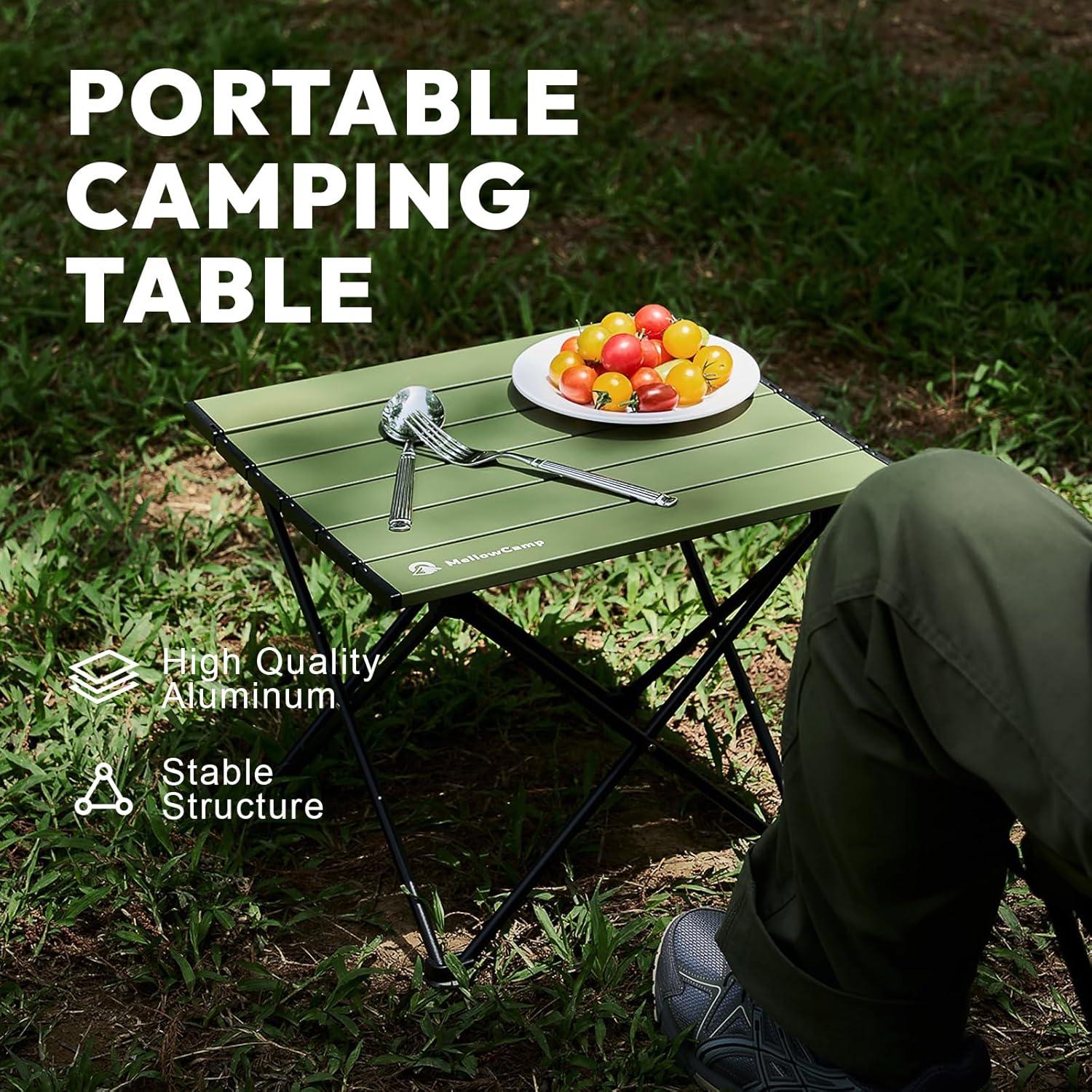 Mesa de Camping Plegable MellowCamp FT013 Verde 39.6x34.5cm