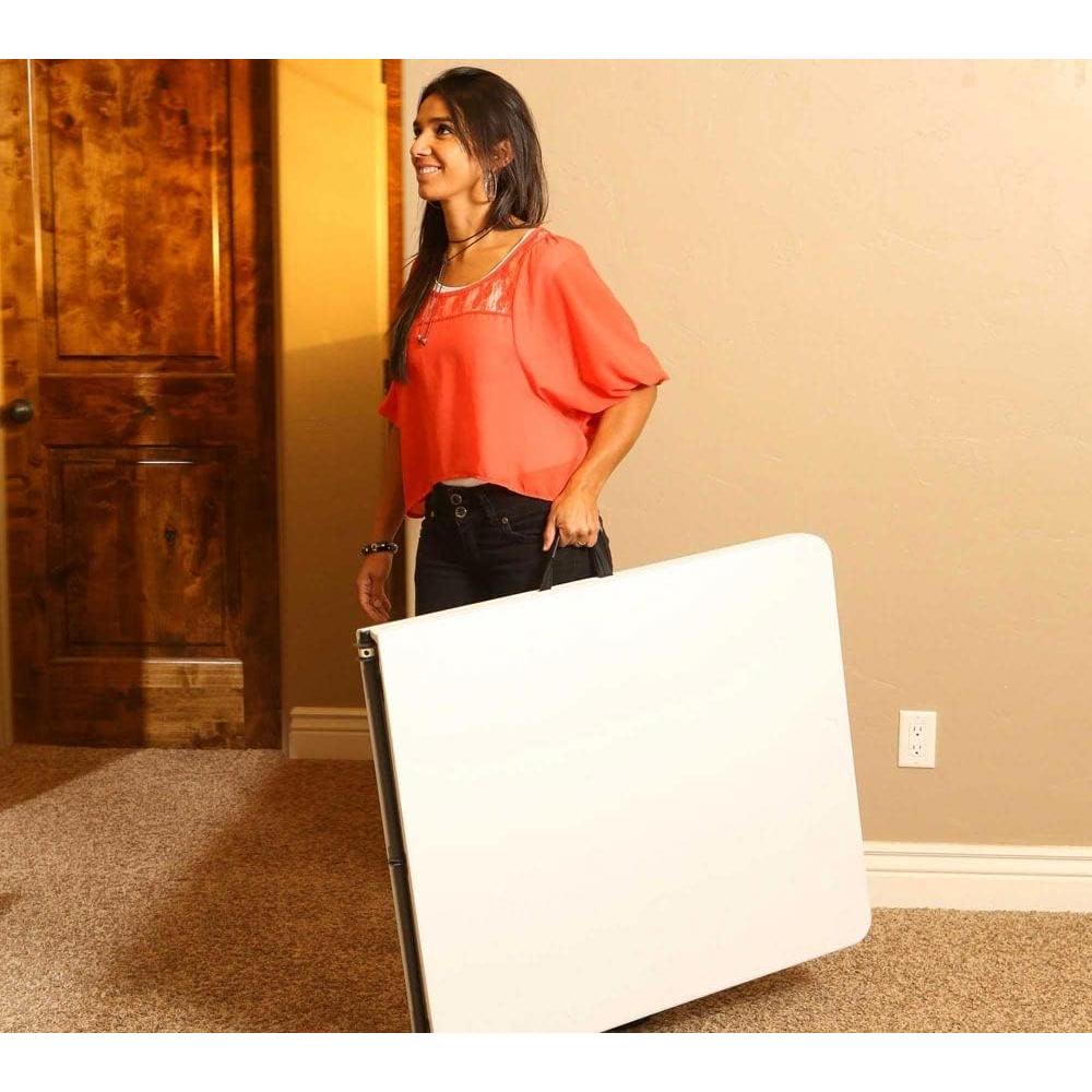 Mesa Plegable Esencial Lifetime 1.83 m Granito Blanco