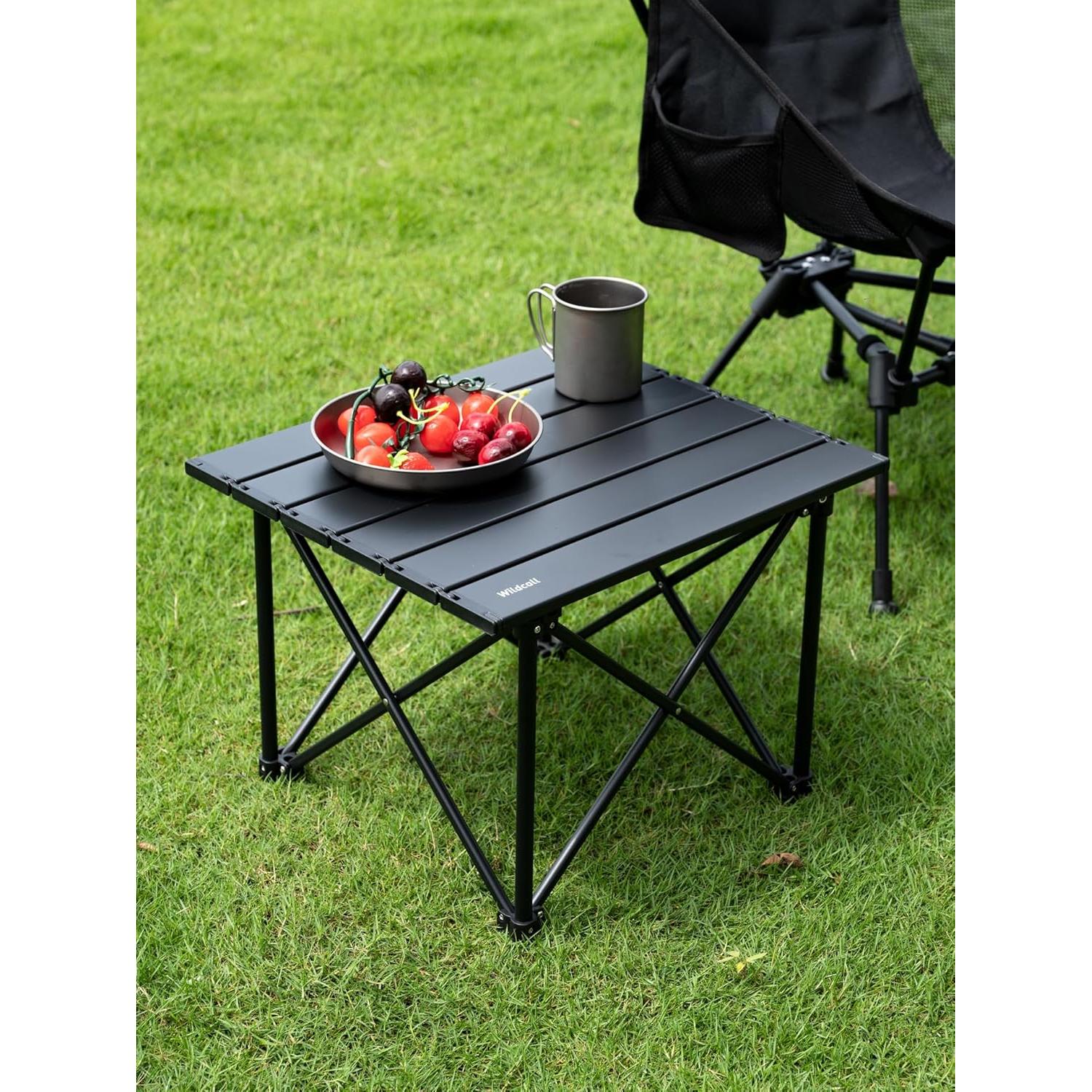 Mesa de Camping Plegable WildCall Alu.Table 1.09 kg Negra