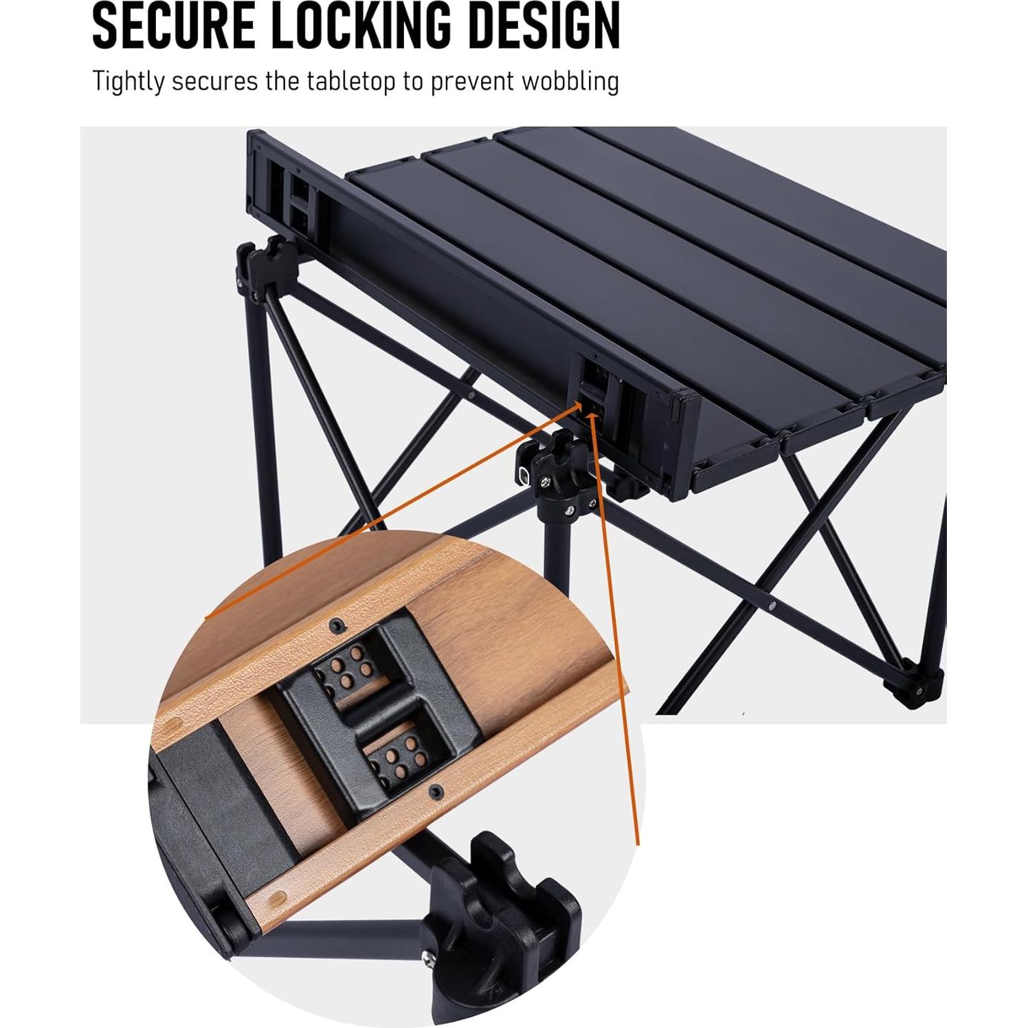 Mesa de Camping Plegable WildCall Alu.Table 1.09 kg Negra