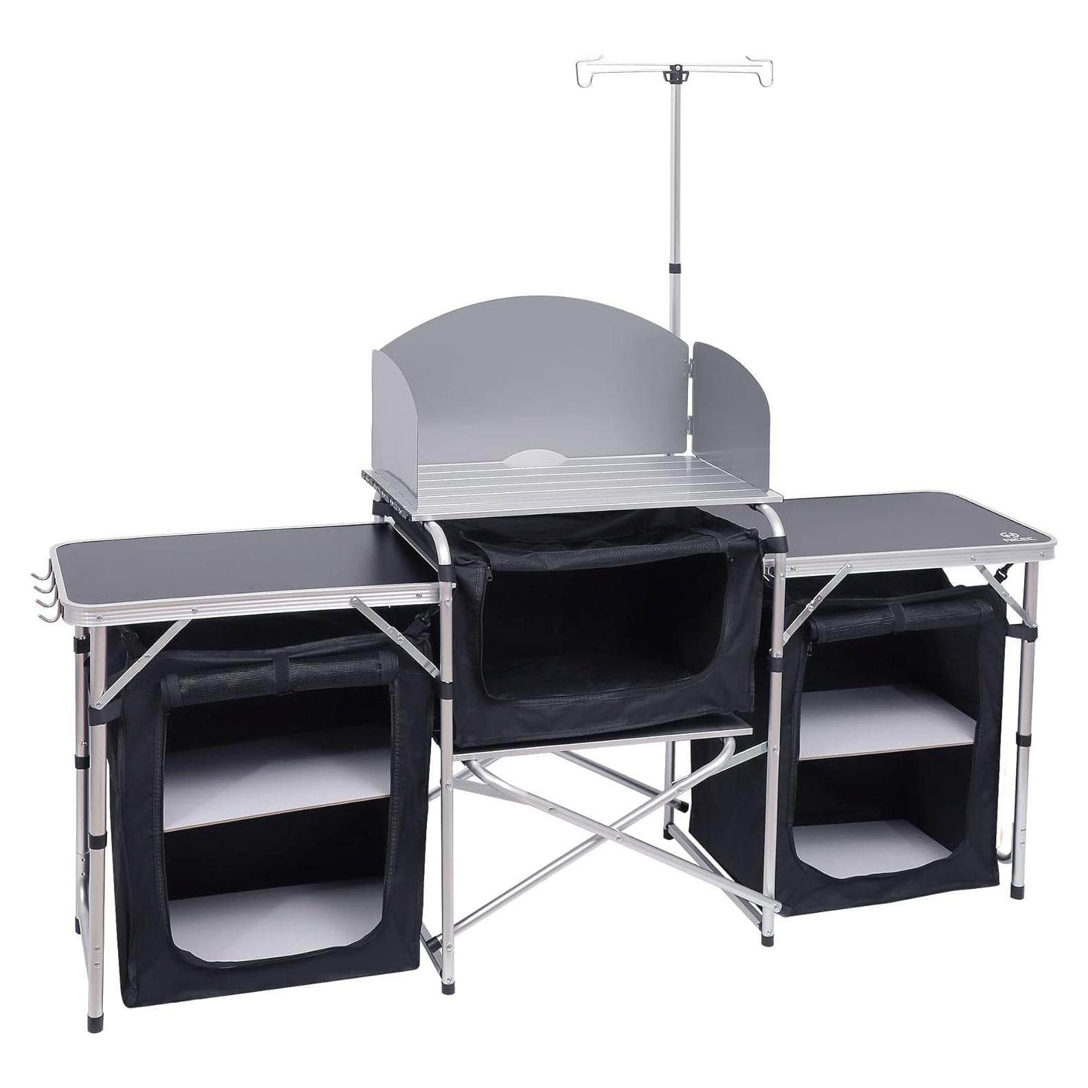 Mesa de Camping Nice C con Paneles Solares y 3 Organizadores