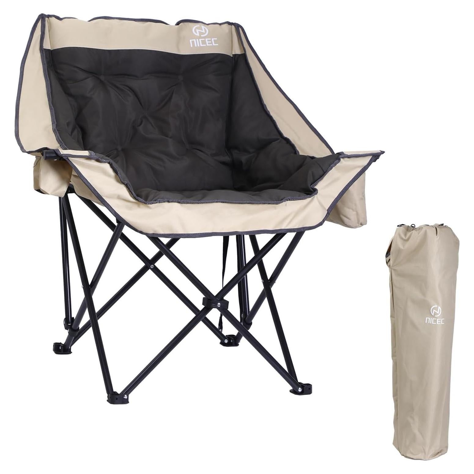 Mesa de Camping Plegable Nice C con 4 Mesas Laterales y Silla XL