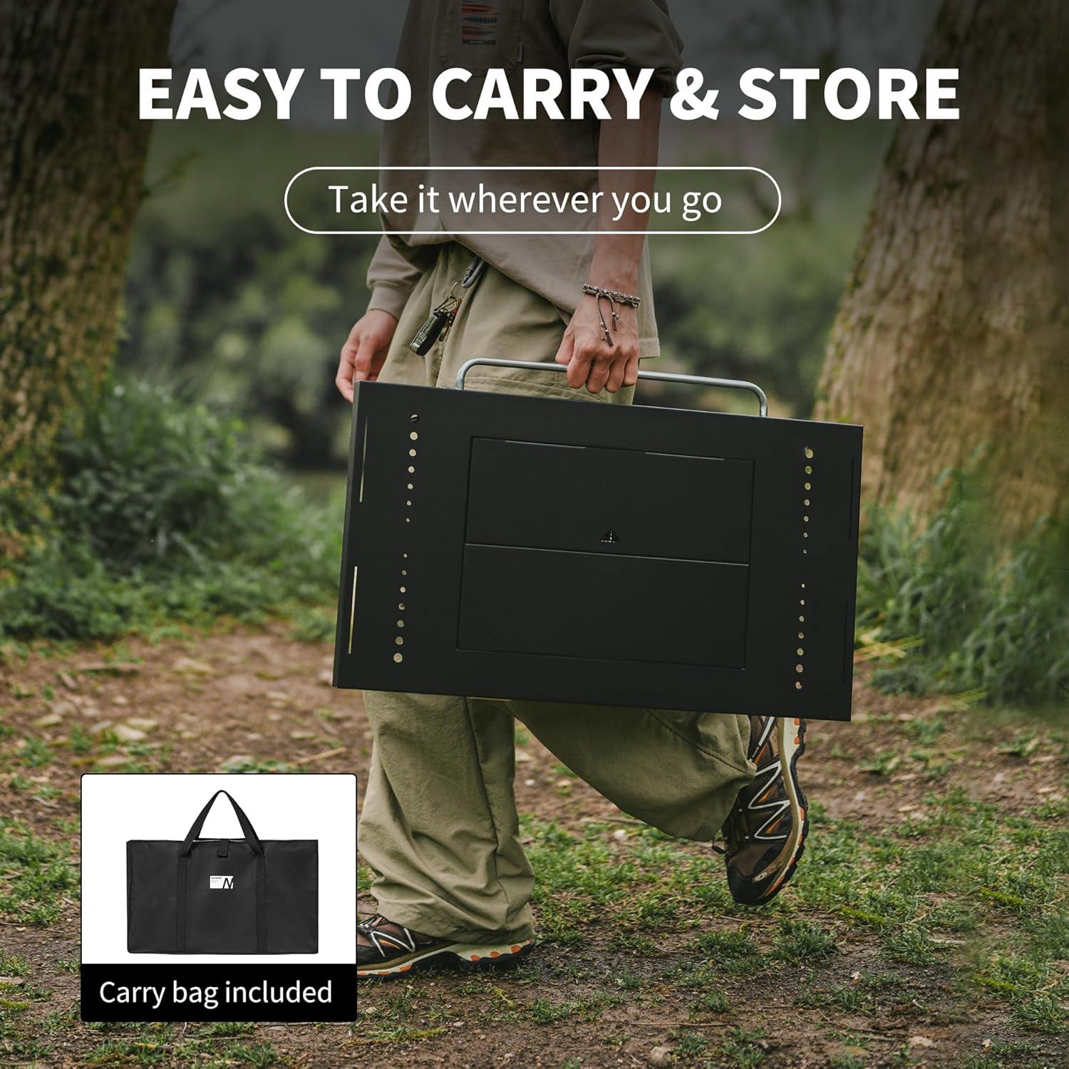 Mesa de Camping Plegable Naturehike con Parrilla de Carbón 6.7 kg