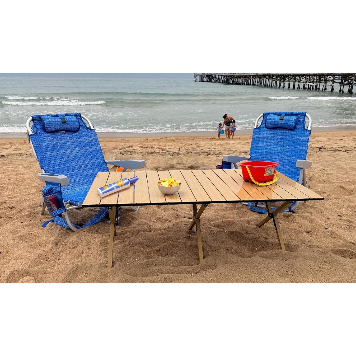 Mesa de Camping Plegable Evolve Heritage 119x58 cm Aluminio