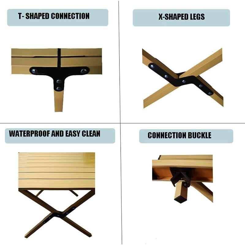 Mesa de Camping Plegable Evolve Heritage 119x58 cm Aluminio