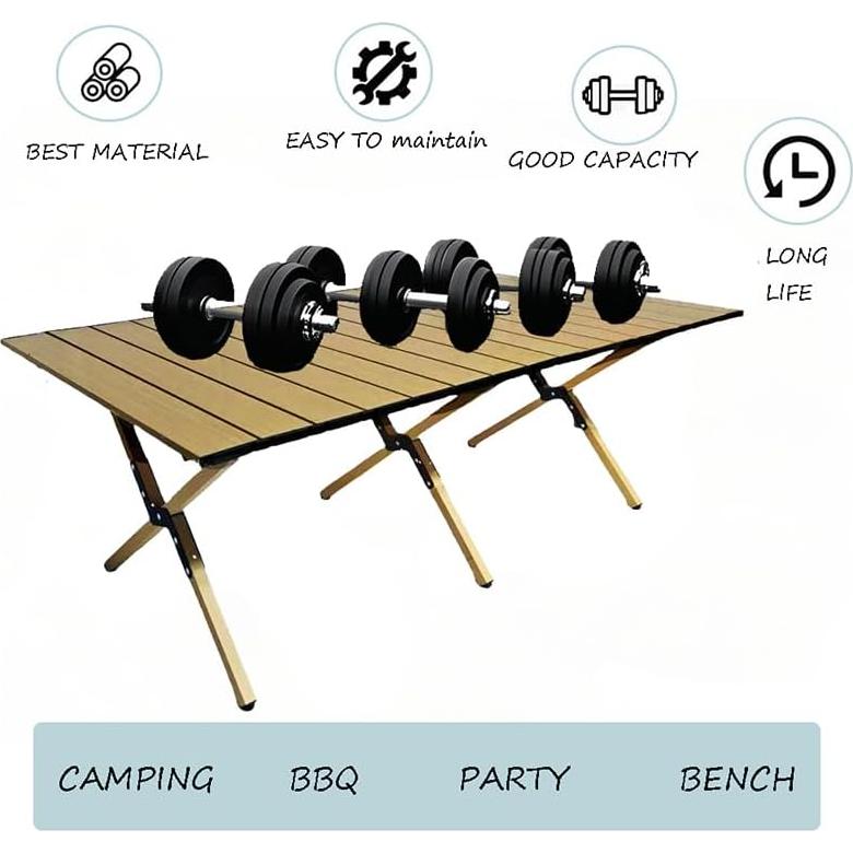 Mesa de Camping Plegable Evolve Heritage 119x58 cm Aluminio