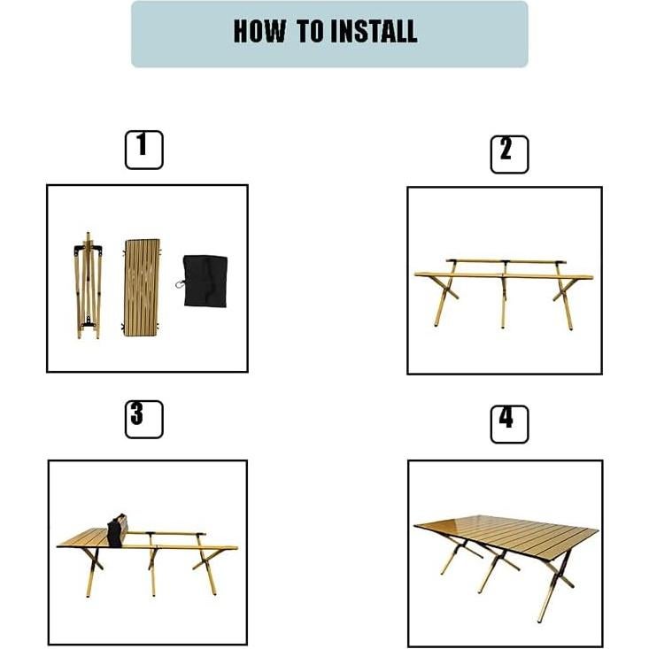 Mesa de Camping Plegable Evolve Heritage 119x58 cm Aluminio