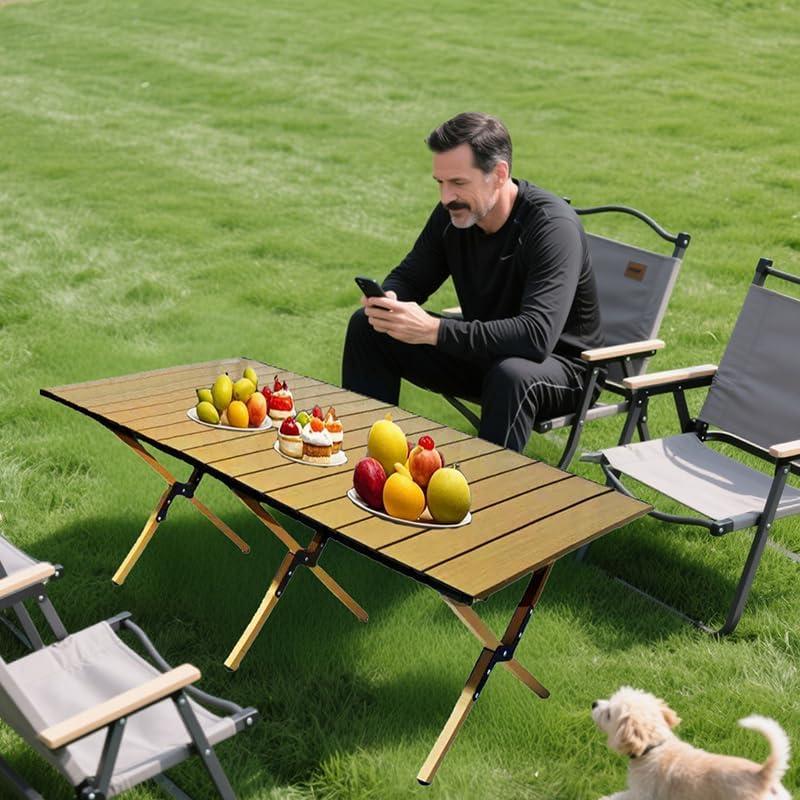 Mesa de Camping Plegable Evolve Heritage 119x58 cm Aluminio