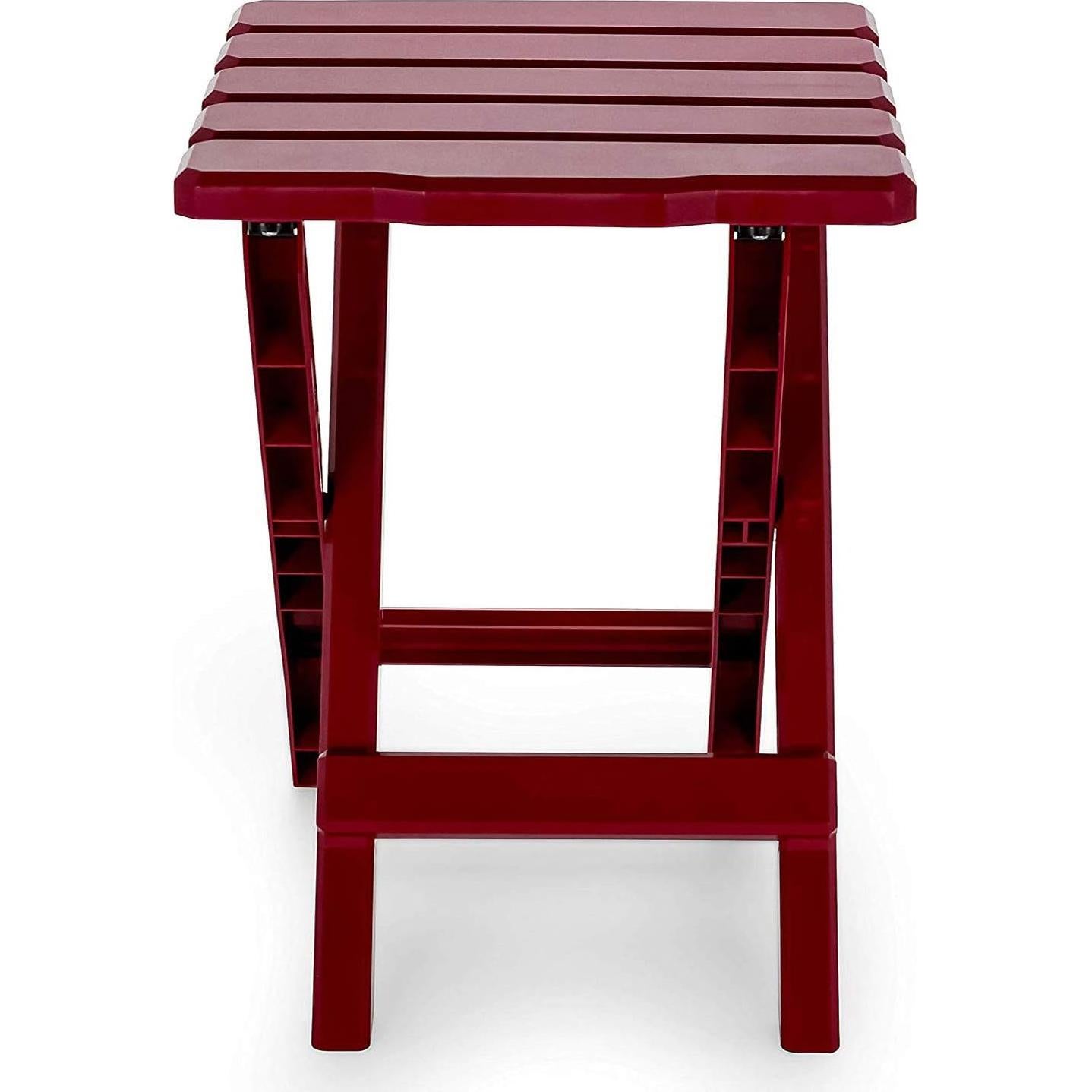 Mesa Lateral Plegable Camco 51684 Roja para Exterior 30x35cm