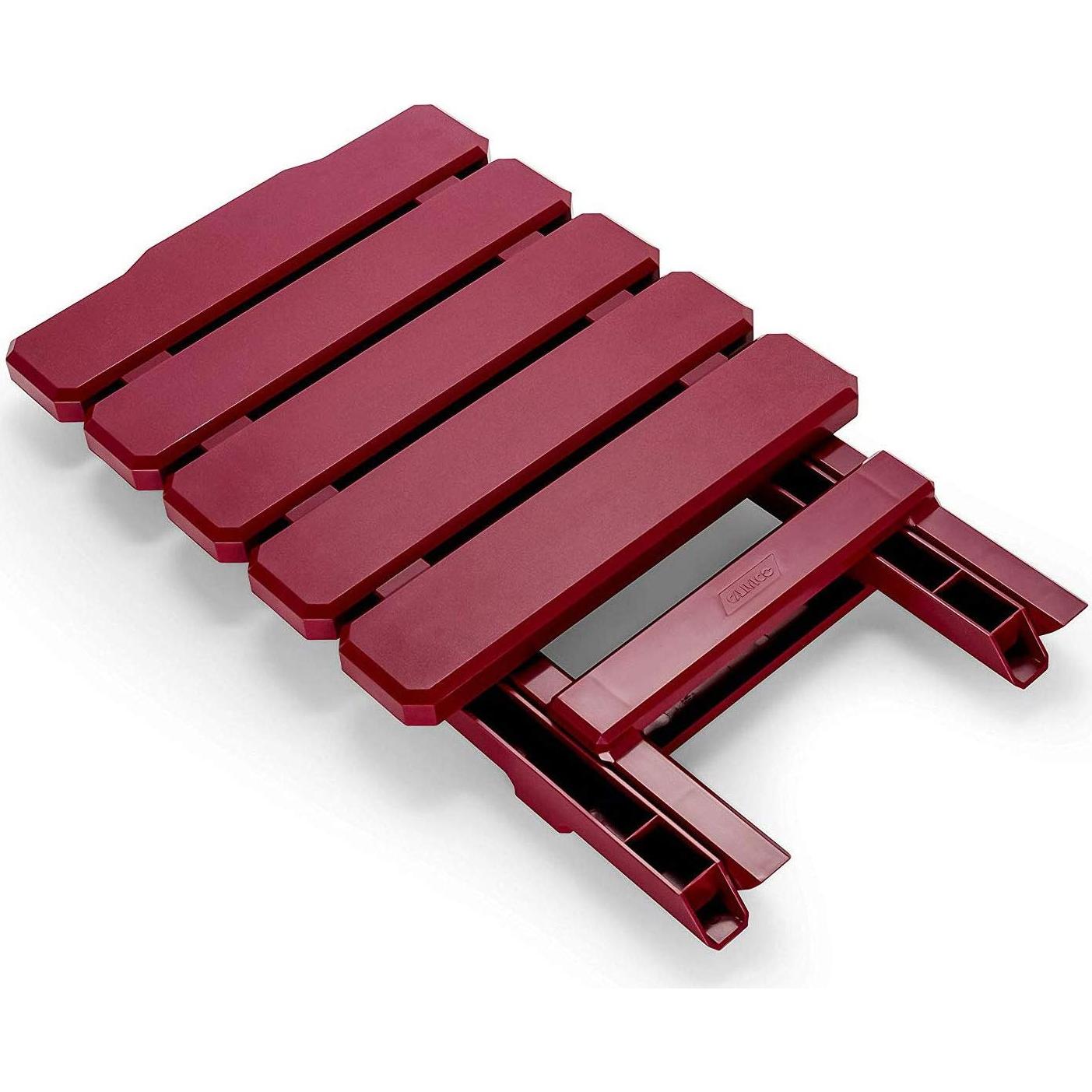 Mesa Lateral Plegable Camco 51684 Roja para Exterior 30x35cm
