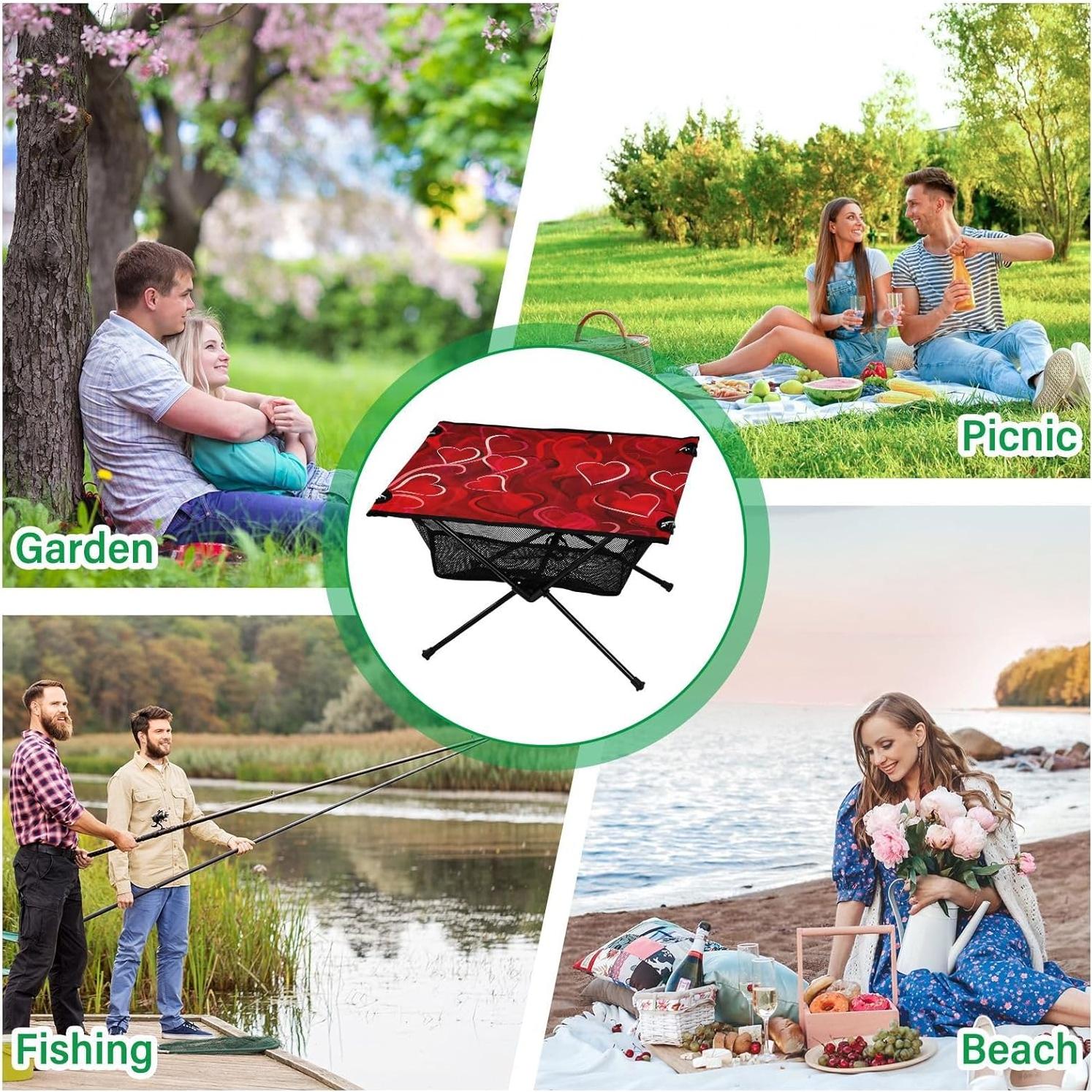 Mesa Plegable de Camping SDMKA 60x40x38cm Portátil