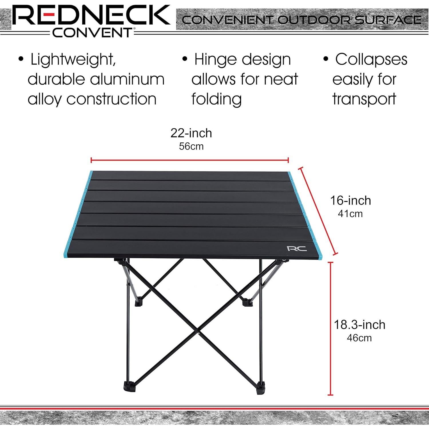 Mesa de Camping Plegable Redneck Convent 56x41x46 cm Aluminio