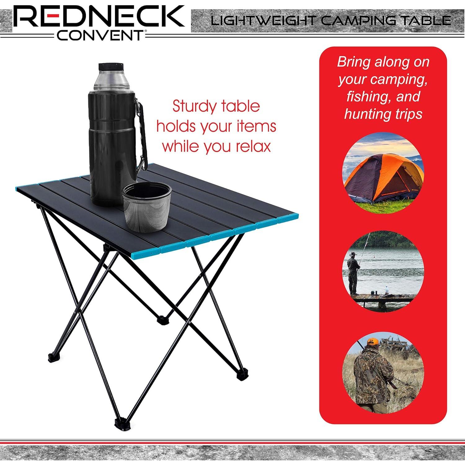 Mesa de Camping Plegable Redneck Convent 56x41x46 cm Aluminio