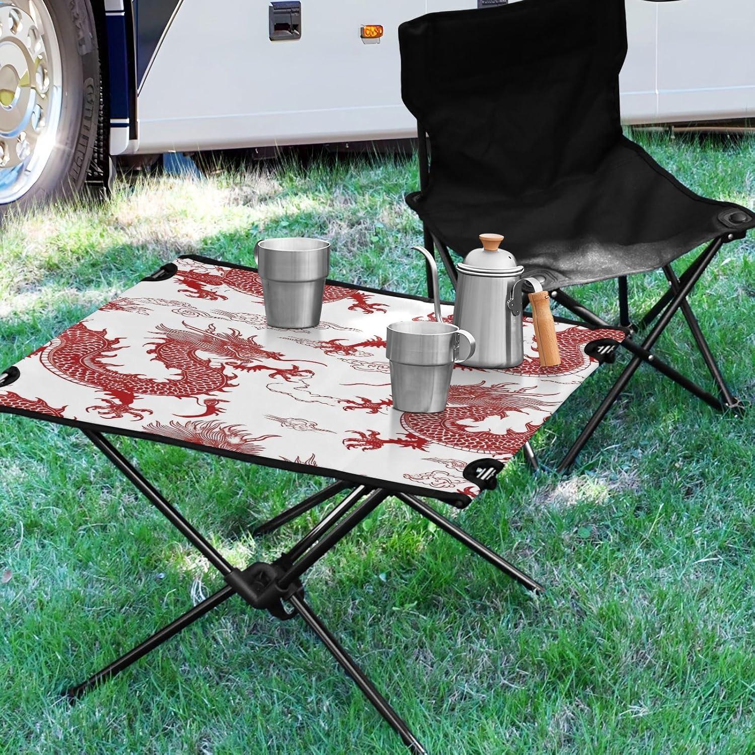 Mesa de Camping Plegable Msyxl 60x40cm, Ligera y Compacta