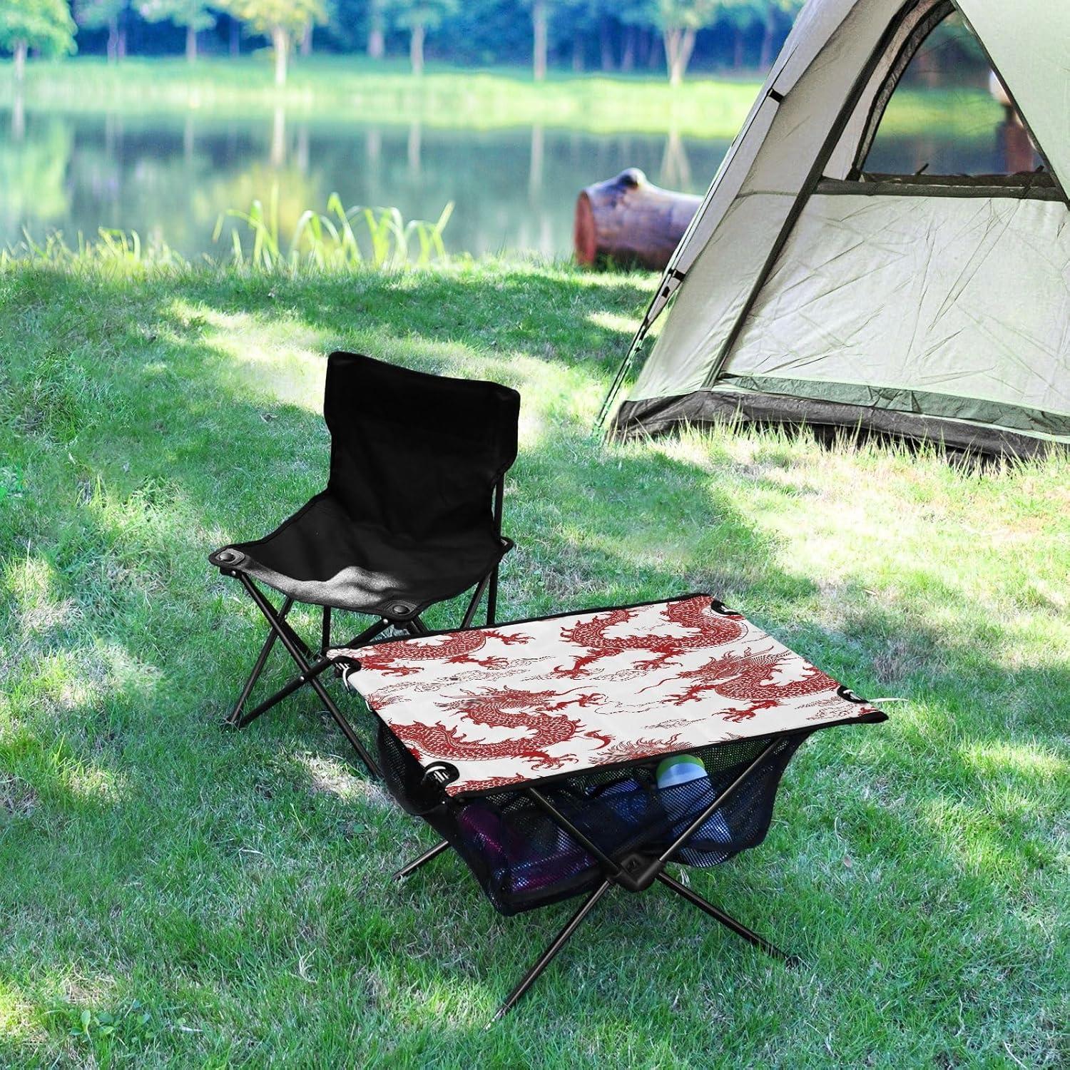 Mesa de Camping Plegable Msyxl 60x40cm, Ligera y Compacta