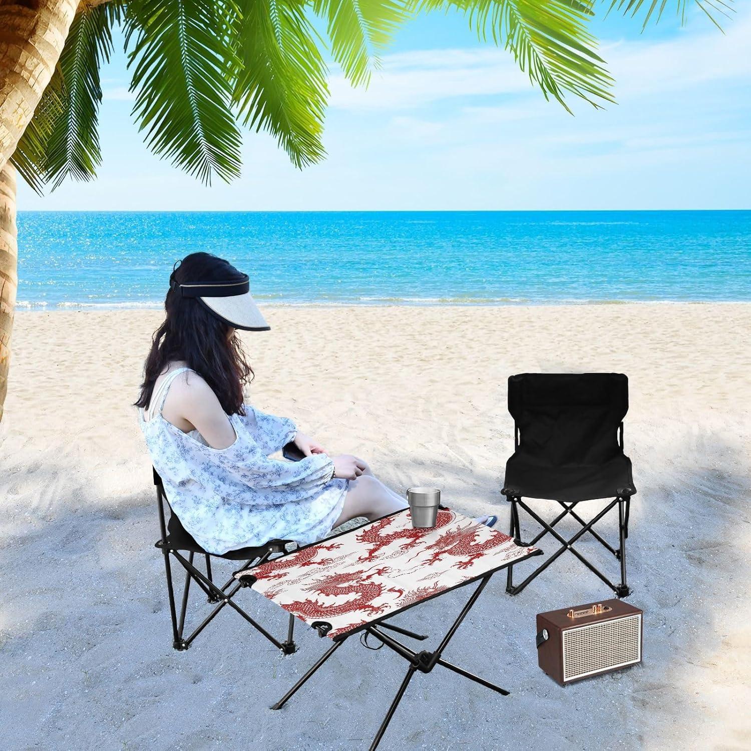 Mesa de Camping Plegable Msyxl 60x40cm, Ligera y Compacta