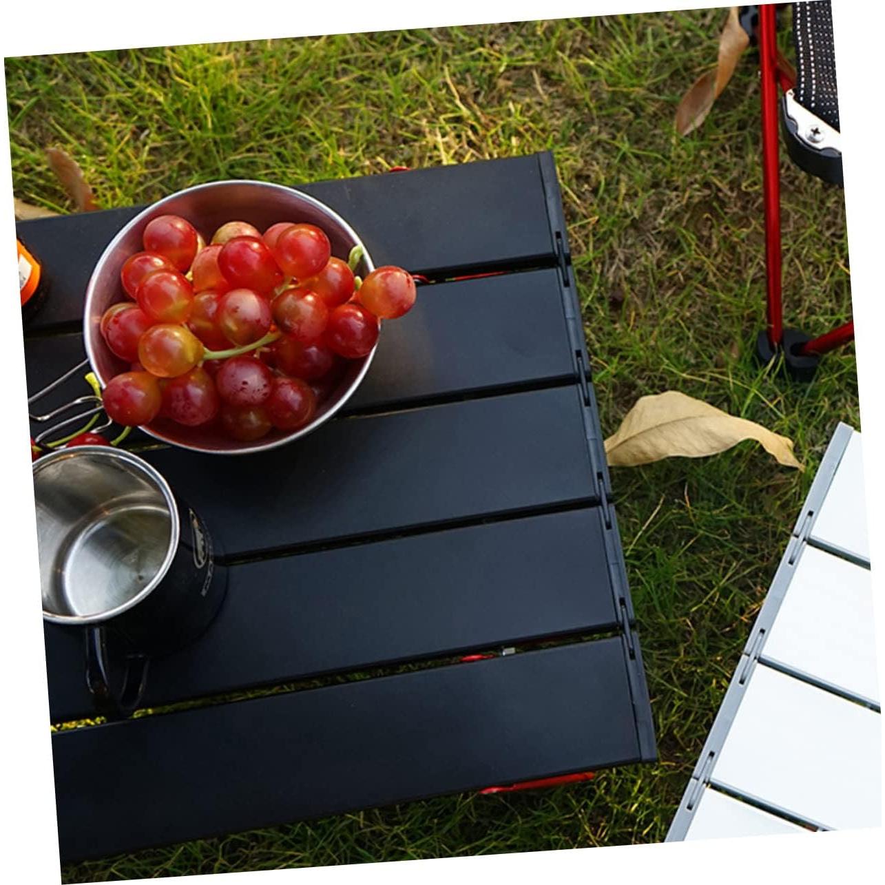 Mesa Plegable de Aluminio Milisten Roja 41.2x29cm para Camping