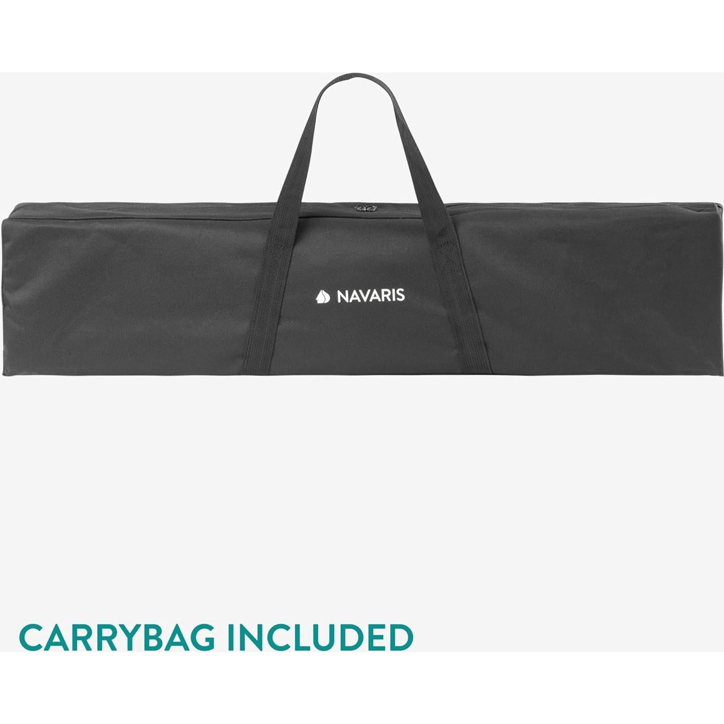 Mesa de Camping Plegable Navaris de Bambú 80x65 cm