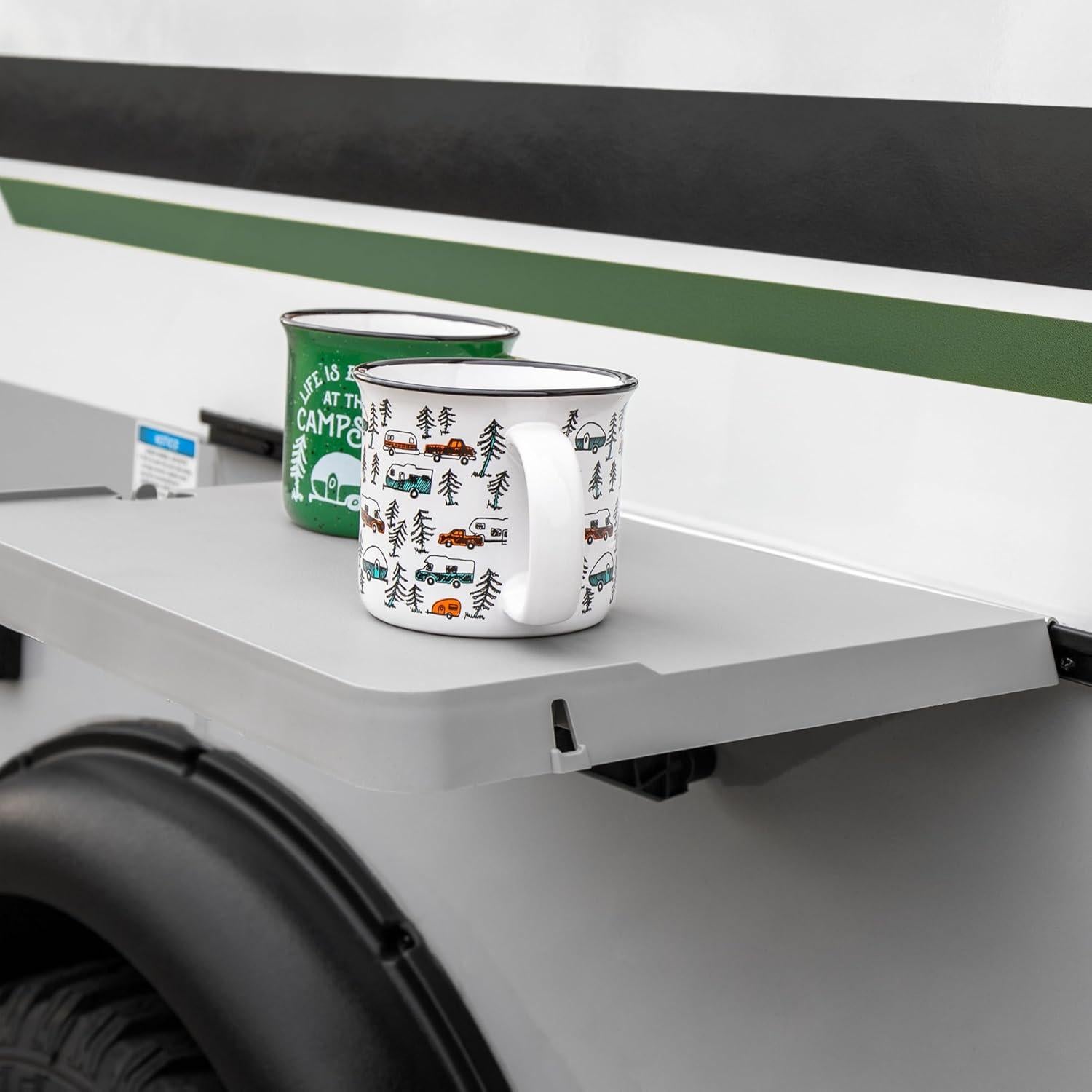 Mesa Plegable de Montaje en Rail para RV Camco 42.5x32.2cm