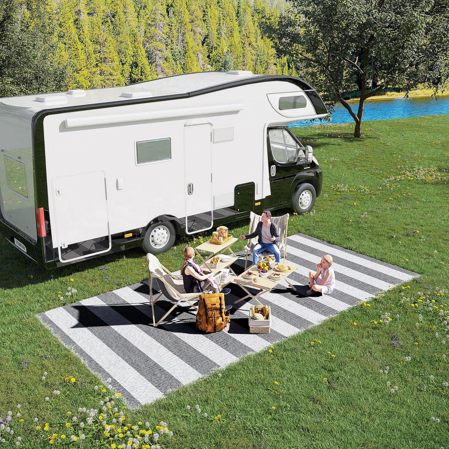 Alfombra Exterior Reversible Outsunny 2.74x5.49m Impermeable