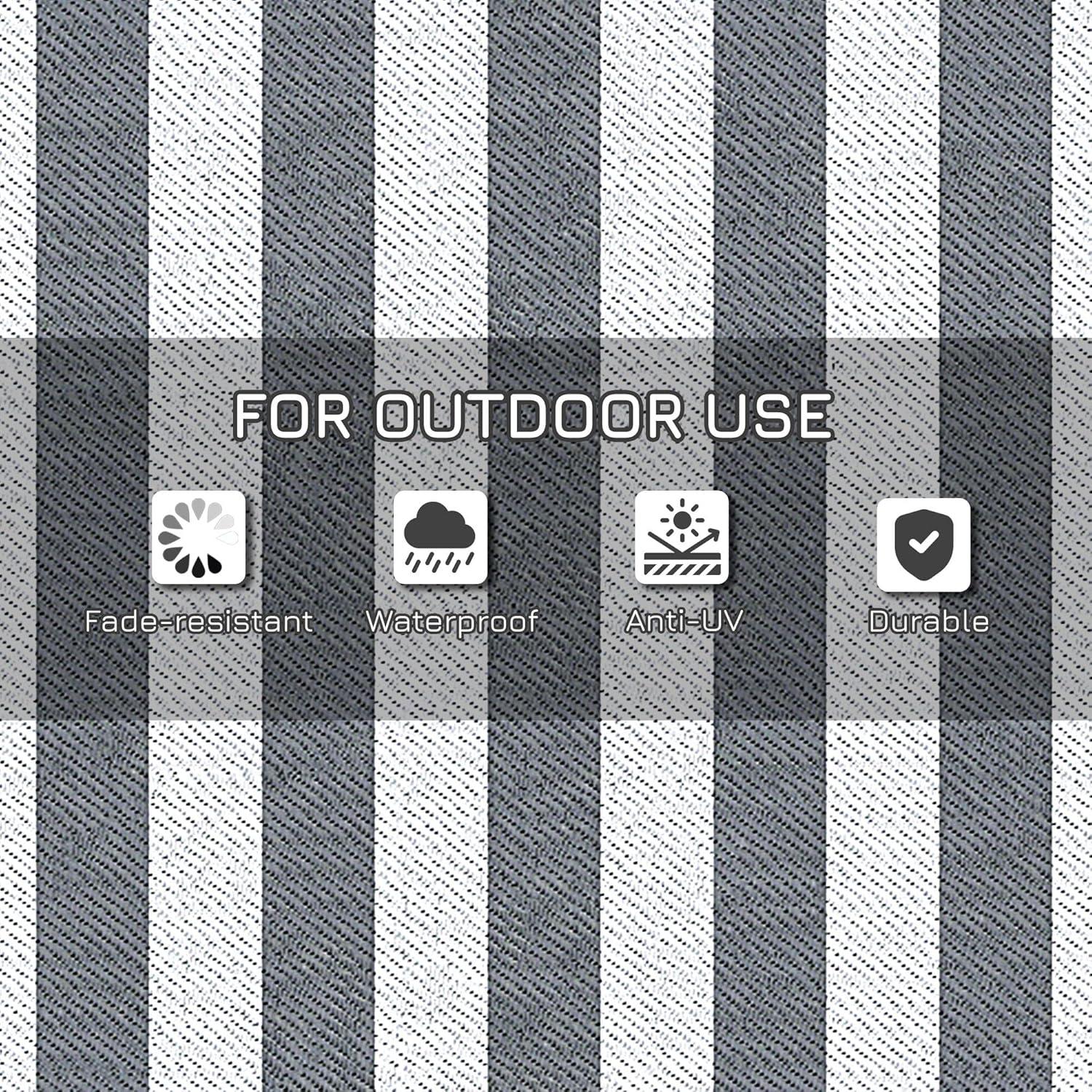 Alfombra Exterior Reversible Outsunny 2.74x5.49m Impermeable