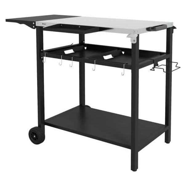 Carrito de Parrilla Genérico con Superficie de Acero Inoxidable