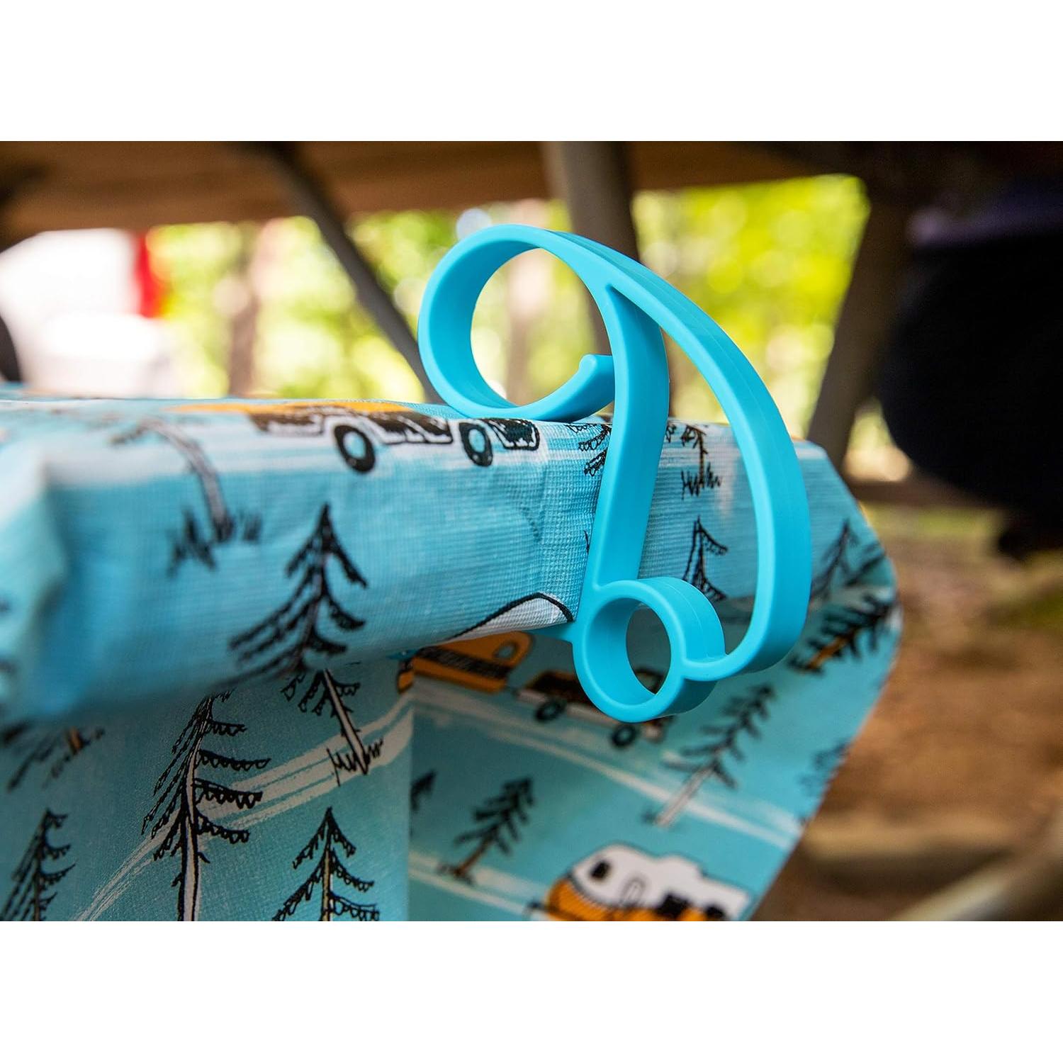 Abrazaderas Retro para Manteles Camco - Paquete de 4 - Diseño RV