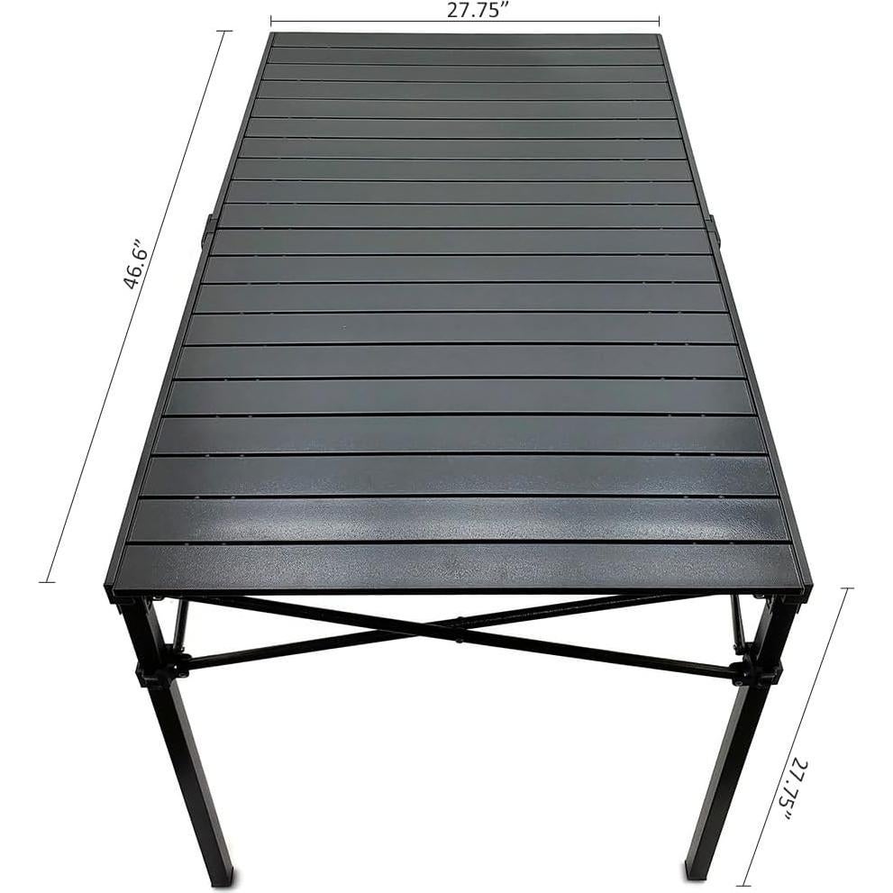 Mesa portátil GoTEAM! de aluminio 119.4x71.1 cm para camping