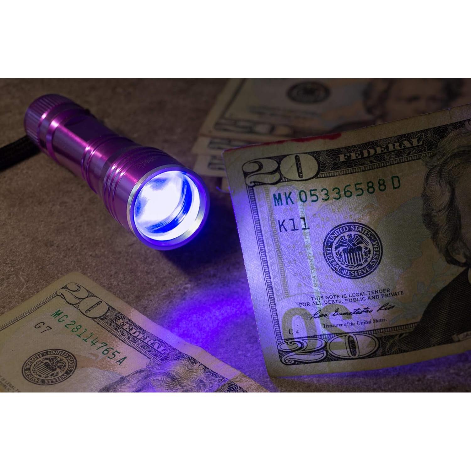 Linterna Frontal LED Blanca y Luz Negra SE ES-UV395-2