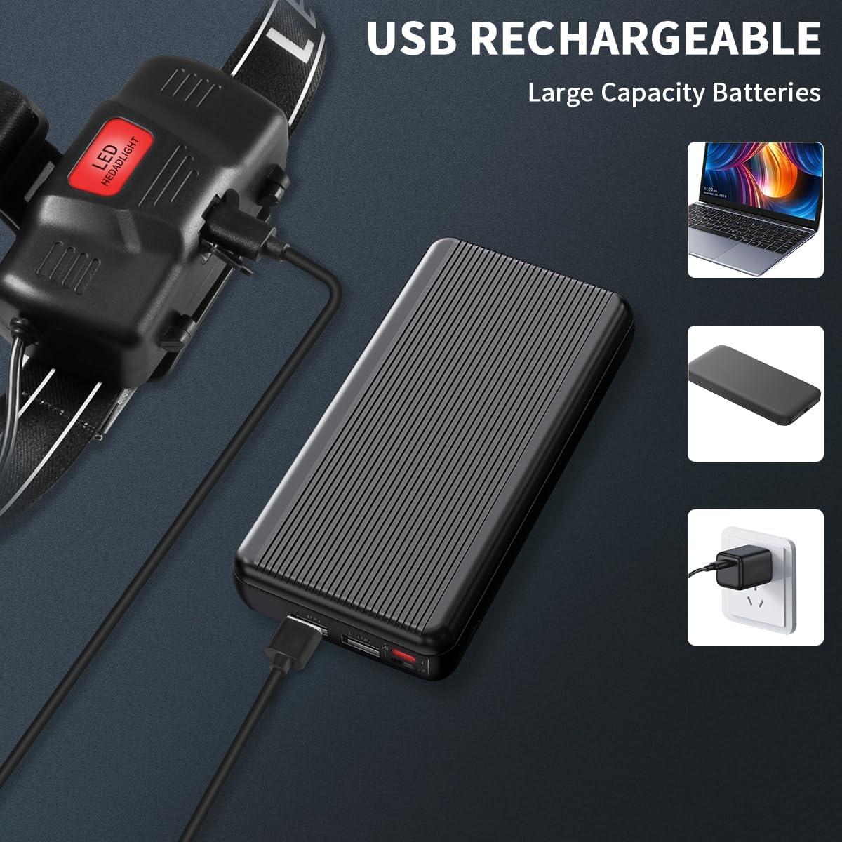 Linterna Frontal Recargable Staaricc L9000 LED Ajustable