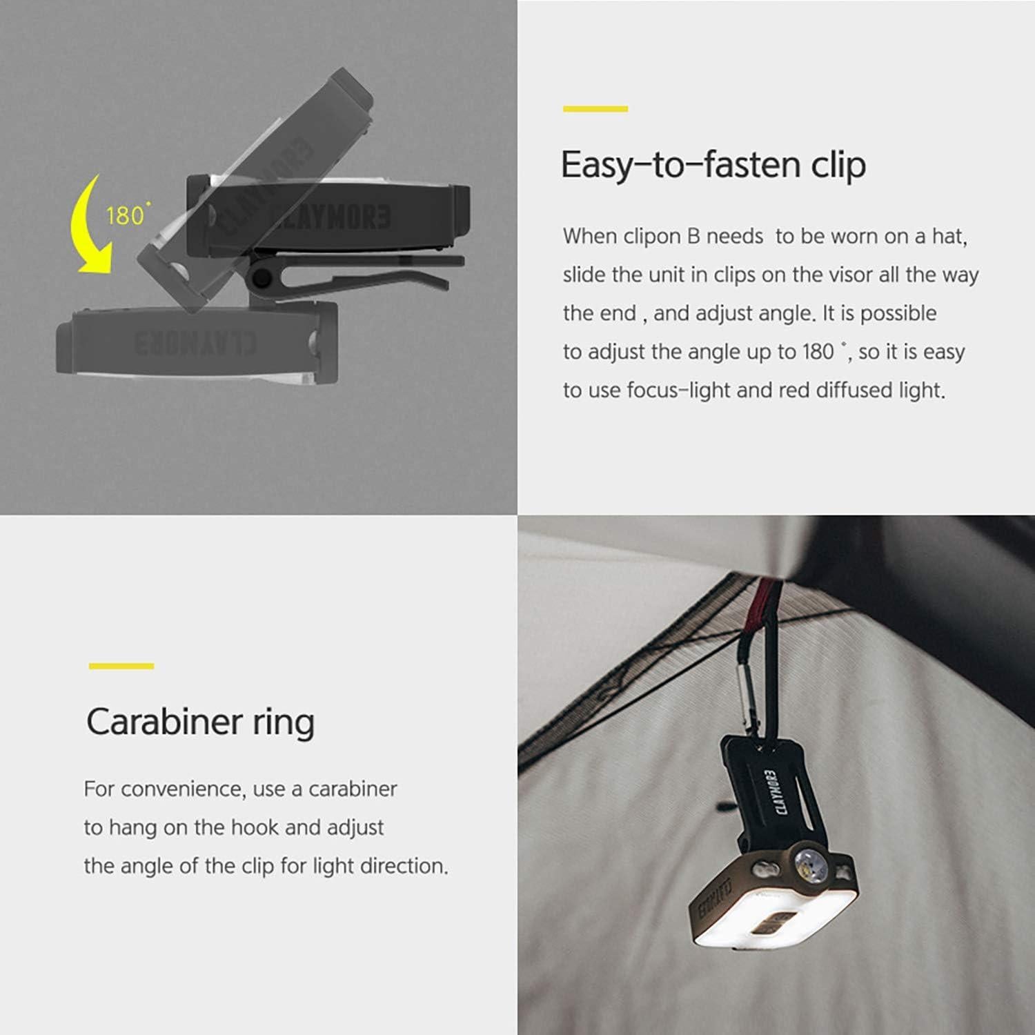 Linterna Frontal Recargable Claymore Capon 40B Tan LED USB-C