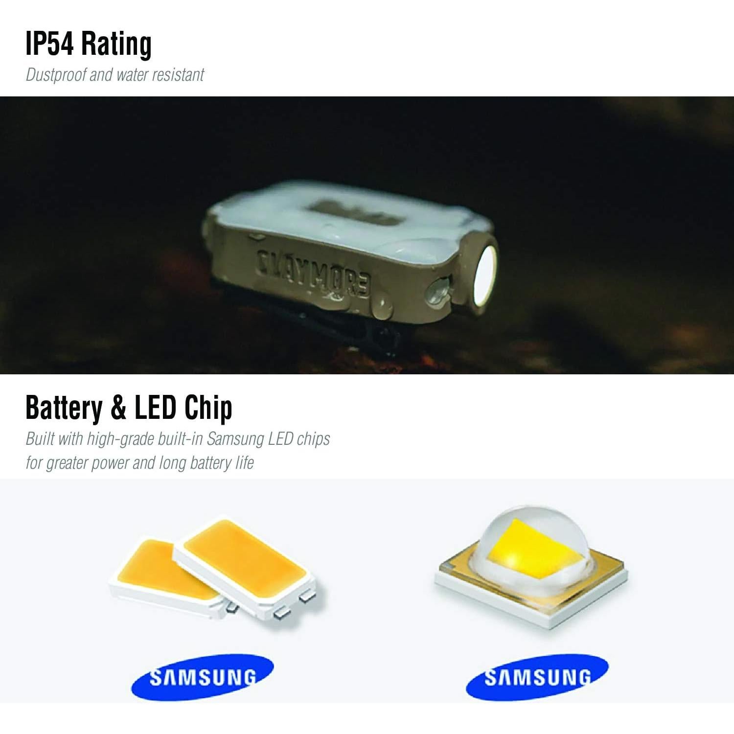 Linterna Frontal Recargable Claymore Capon 40B Tan LED USB-C