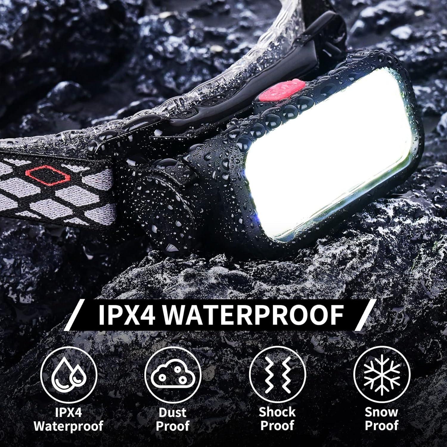 Linterna Frontal LED Northlet 1500 Lúmenes Recargable 4 Modos