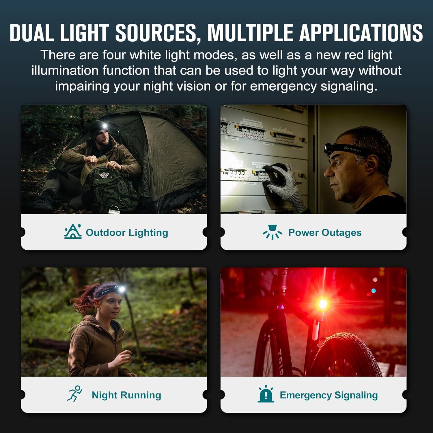 Linterna Frontal OLIGHT Perun 2 Mini 1100 Lúmenes LED Recargable