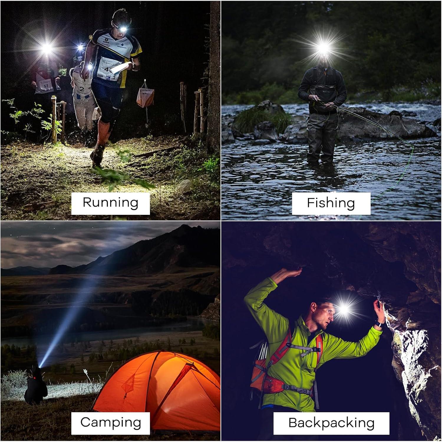 Linterna Frontal Recargable AURASEASON P36 90,000 Lúmenes IPX7