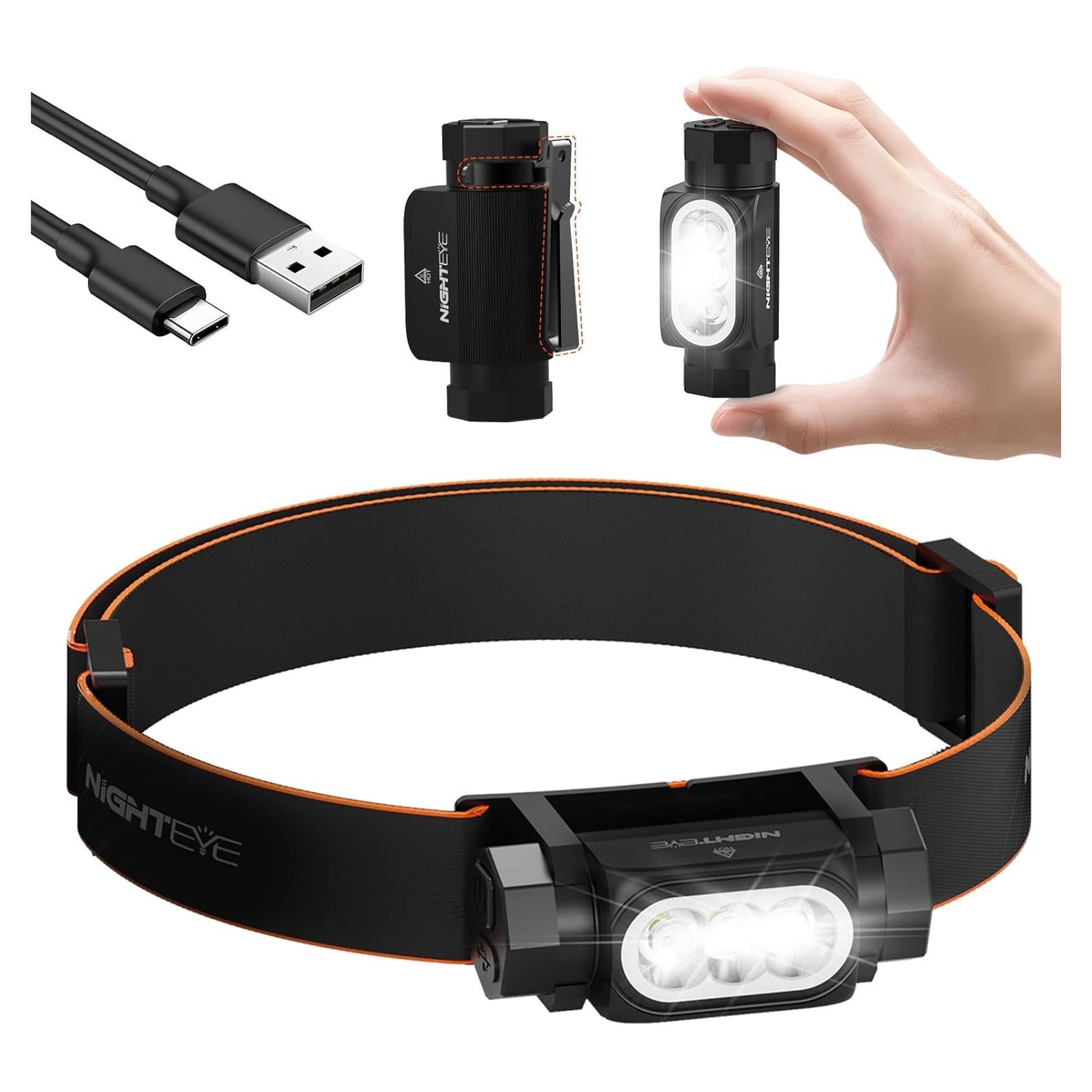 Linterna Frontal Recargable Nighteye Mini 2000 Lúmenes IP68